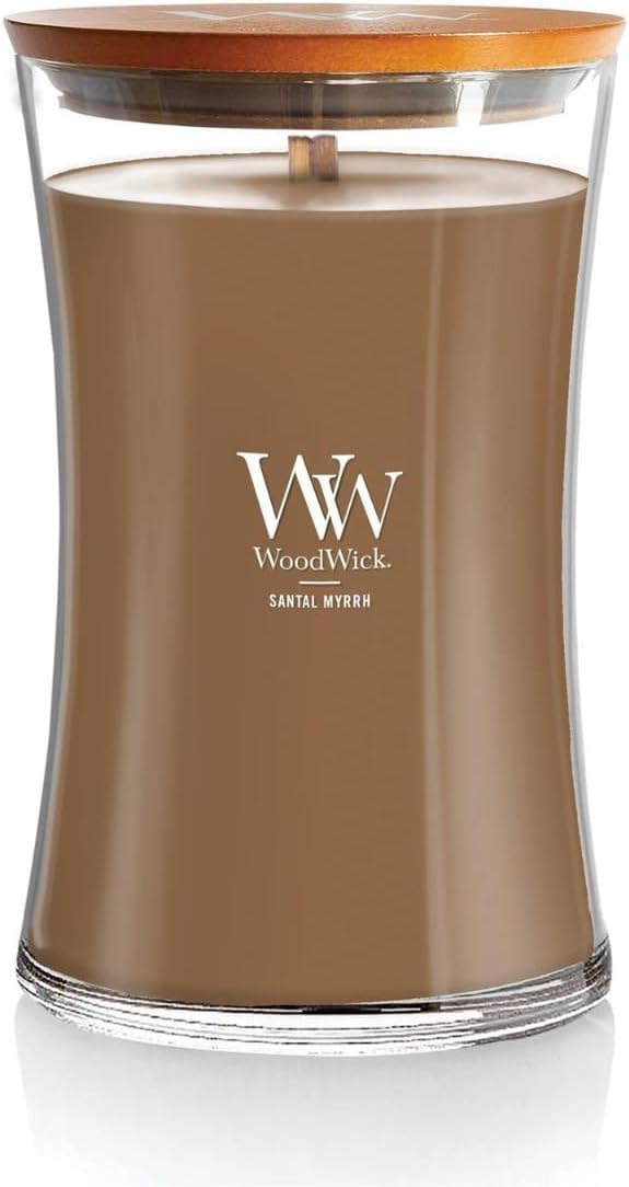 WoodWick Medium Hourglass Candle Fireside Scent Premium Soy  9.7oz