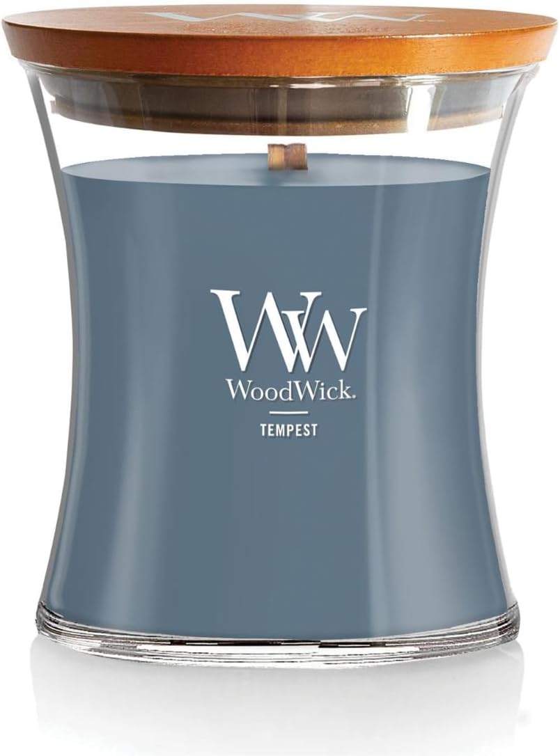 WoodWick Medium Hourglass Candle Fireside Scent Premium Soy  9.7oz