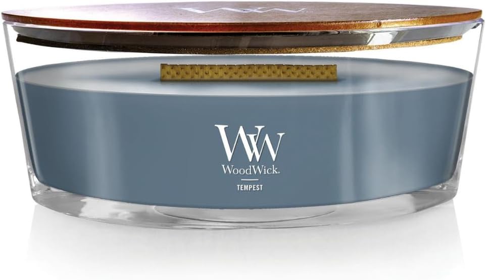 WoodWick Medium Hourglass Candle Fireside Scent Premium Soy  9.7oz