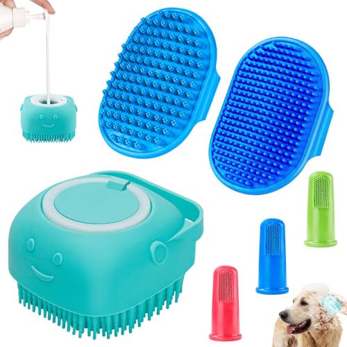 Comotech 6PCS Dog Bath Brush & Dog Toothbrush