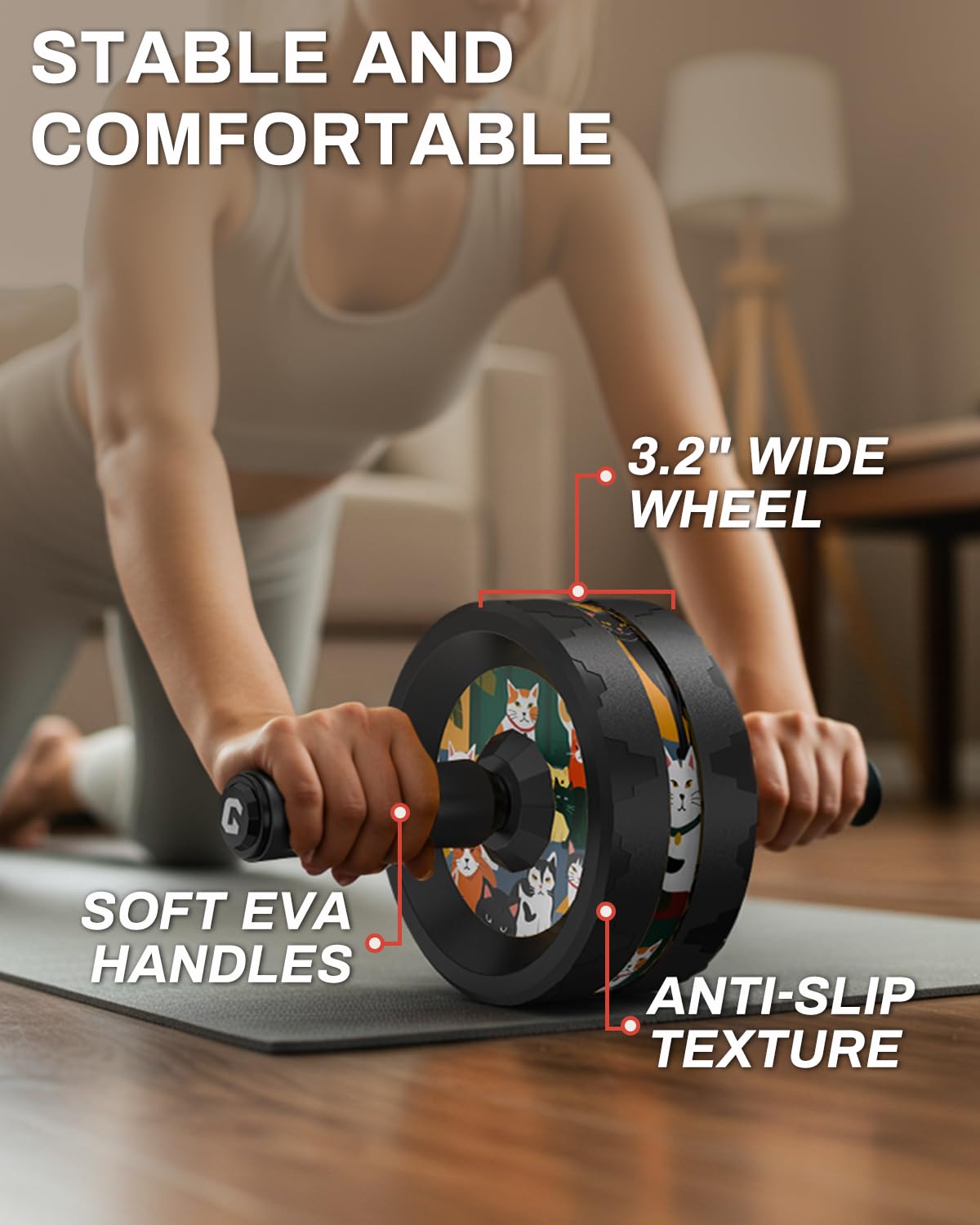 Vinsguir Ab Roller Wheel for Abdominal & Core Strength Training