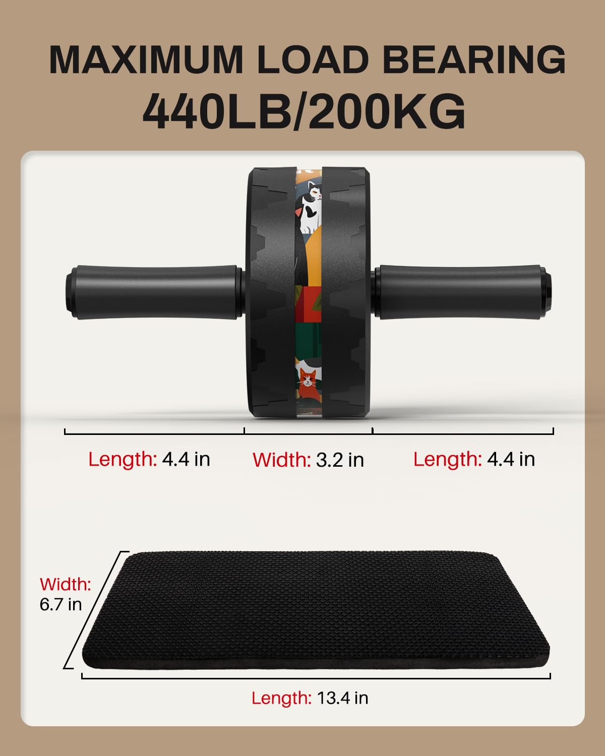 Vinsguir Ab Roller Wheel for Abdominal & Core Strength Training