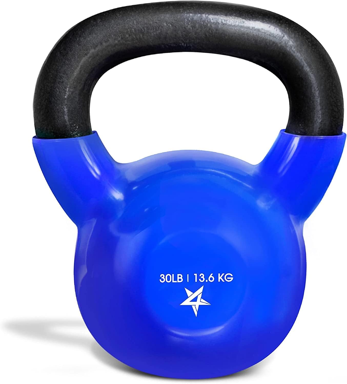 Yes4All Kettlebell, 5-100 LB Vinyl Coated Cast Iron Strength Training Kettlebells