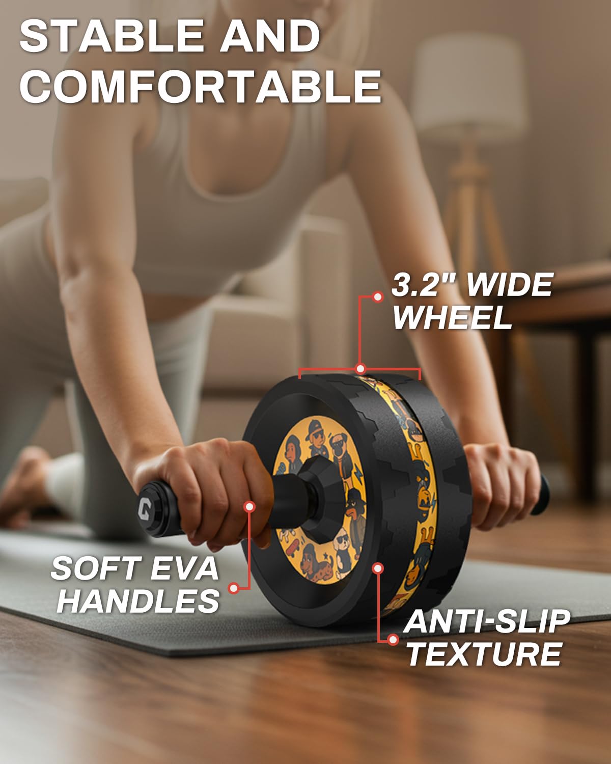 Vinsguir Ab Roller Wheel for Abdominal & Core Strength Training