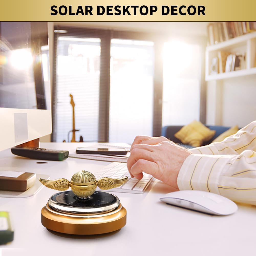 Golden Fidget Spinner Solar Energy Toy