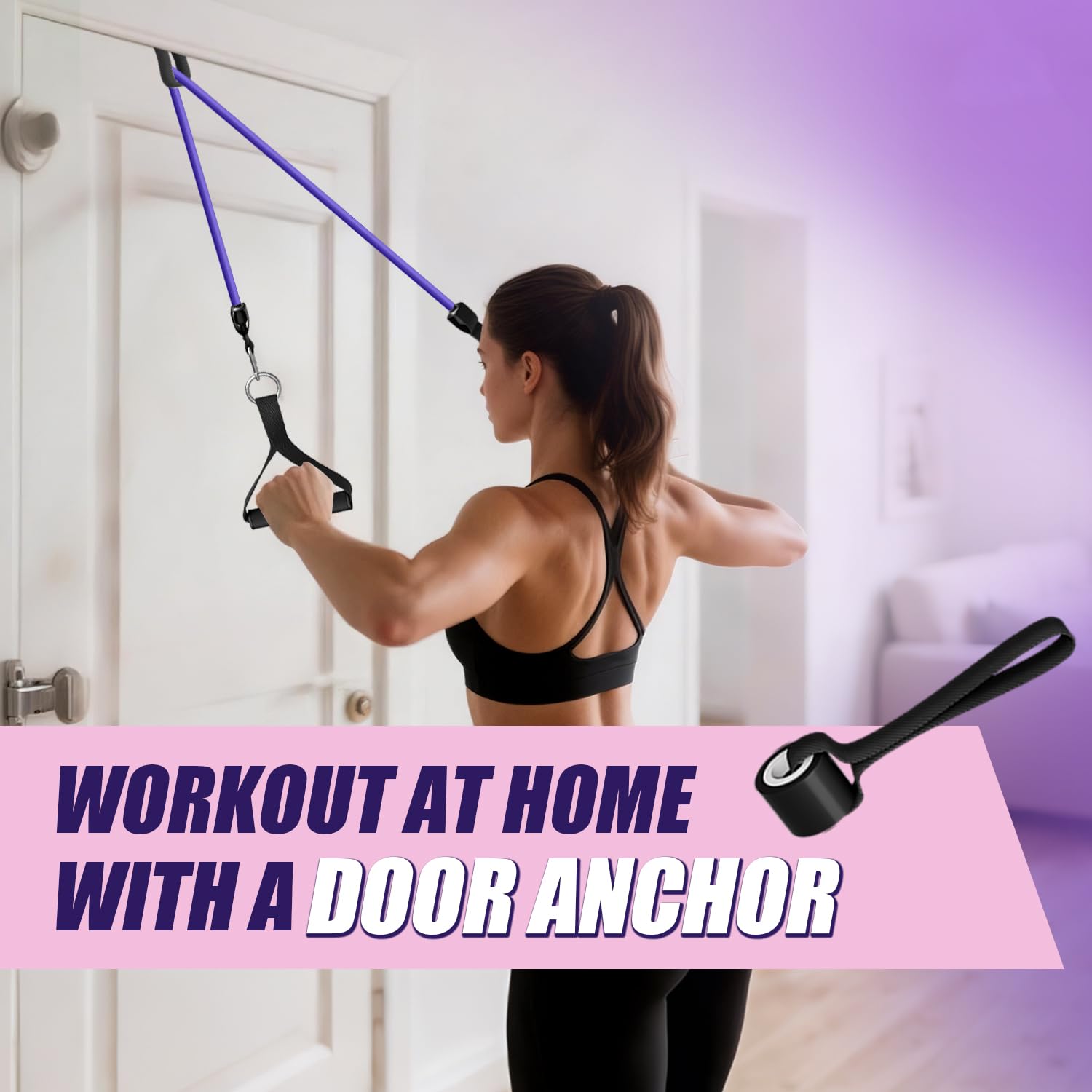 WHATAFIT Resistance Bands with Handles for Men and Women Fitness