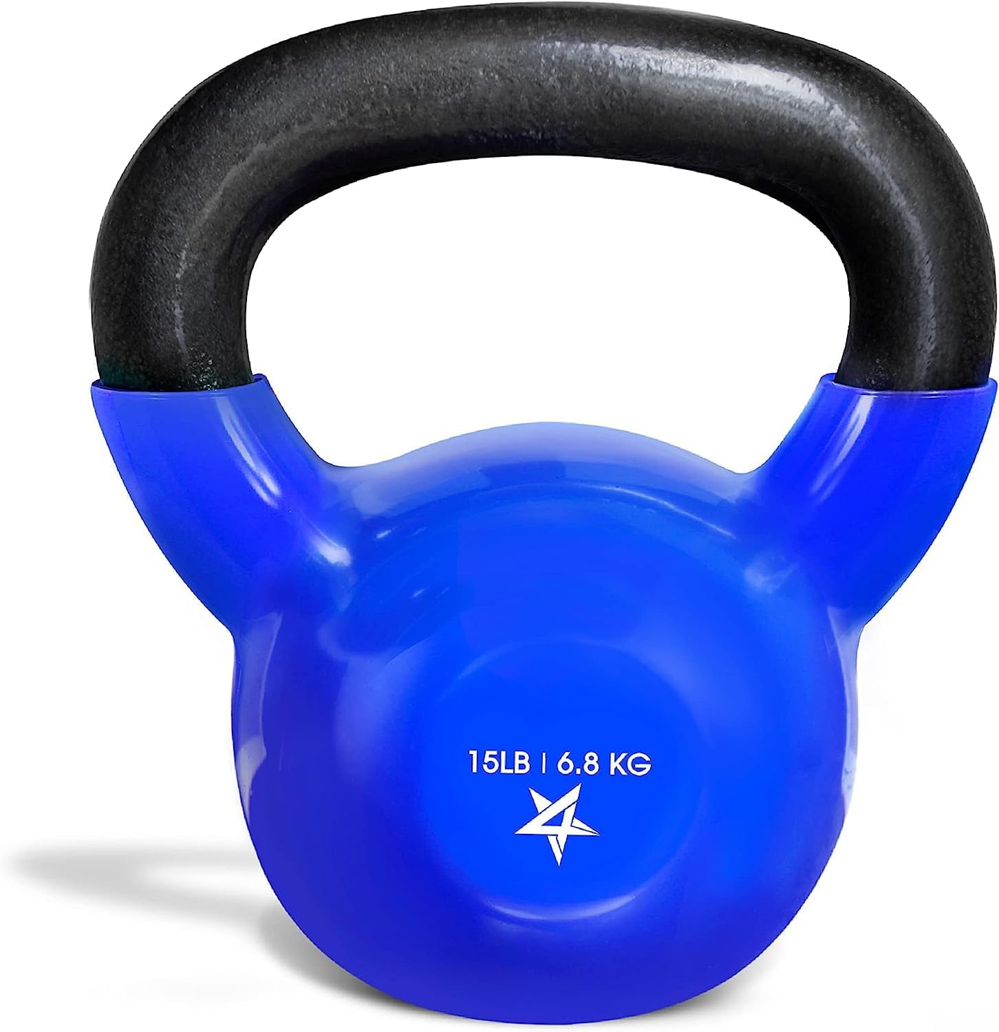 Yes4All Kettlebell, 5-100 LB Vinyl Coated Cast Iron Strength Training Kettlebells