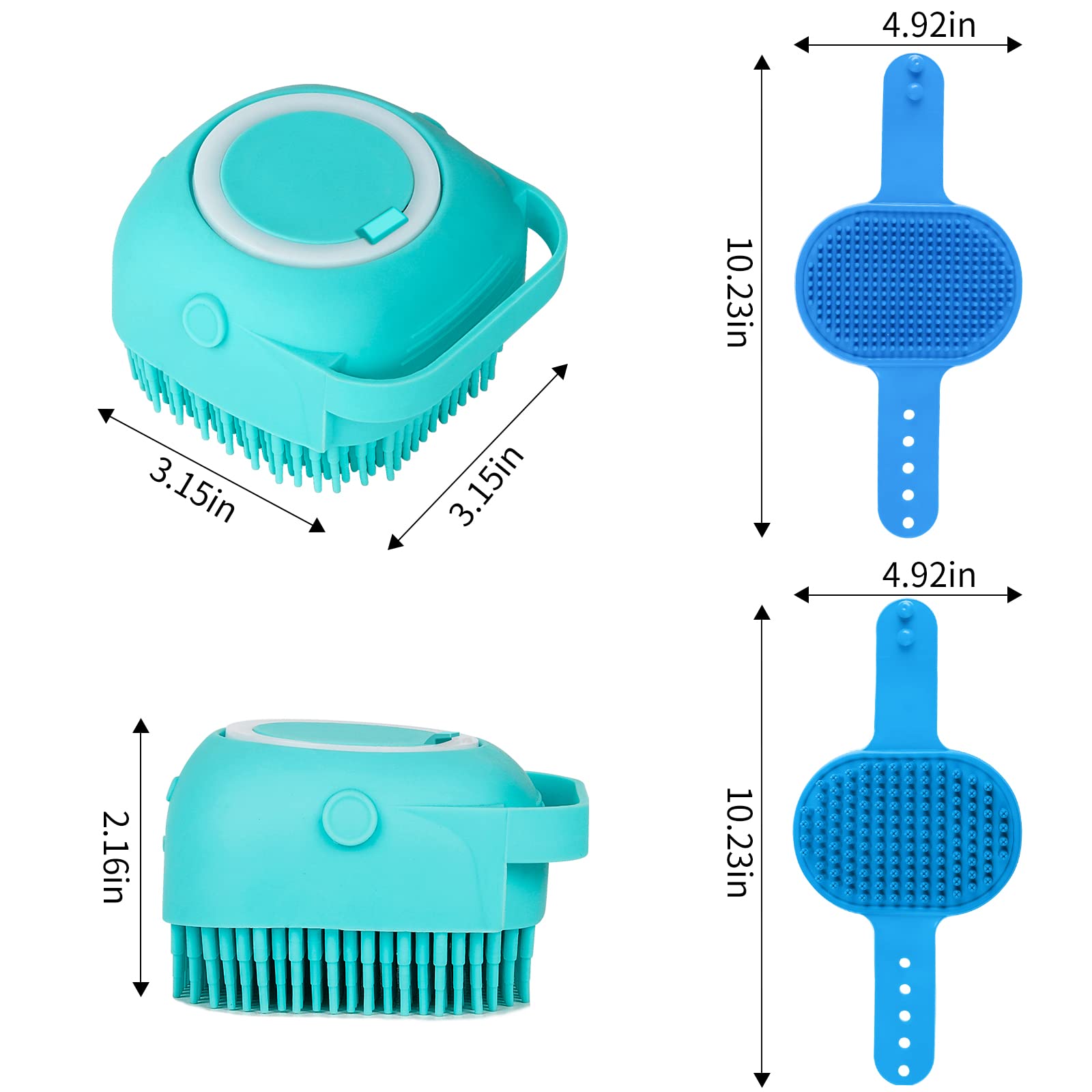 Comotech 6PCS Dog Bath Brush & Dog Toothbrush