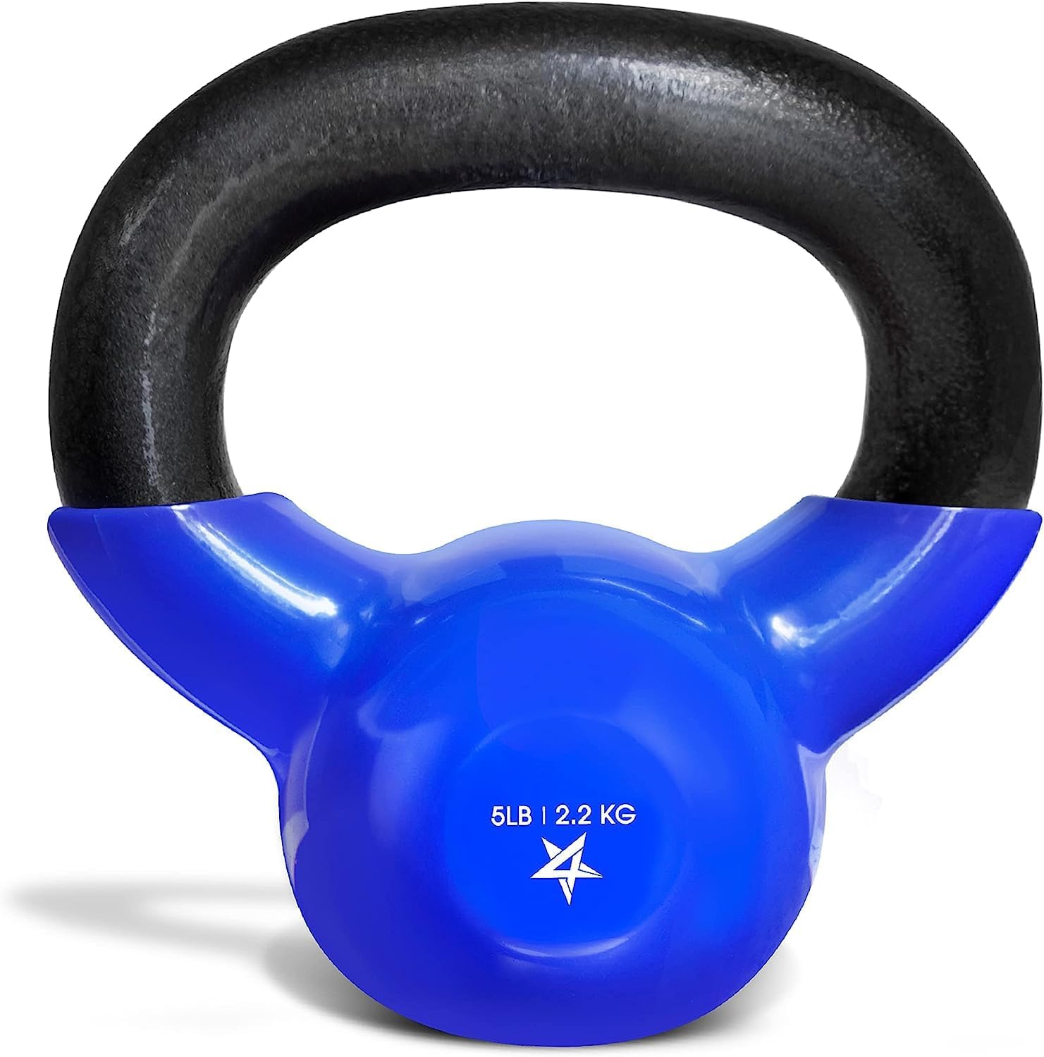 Yes4All Kettlebell, 5-100 LB Vinyl Coated Cast Iron Strength Training Kettlebells