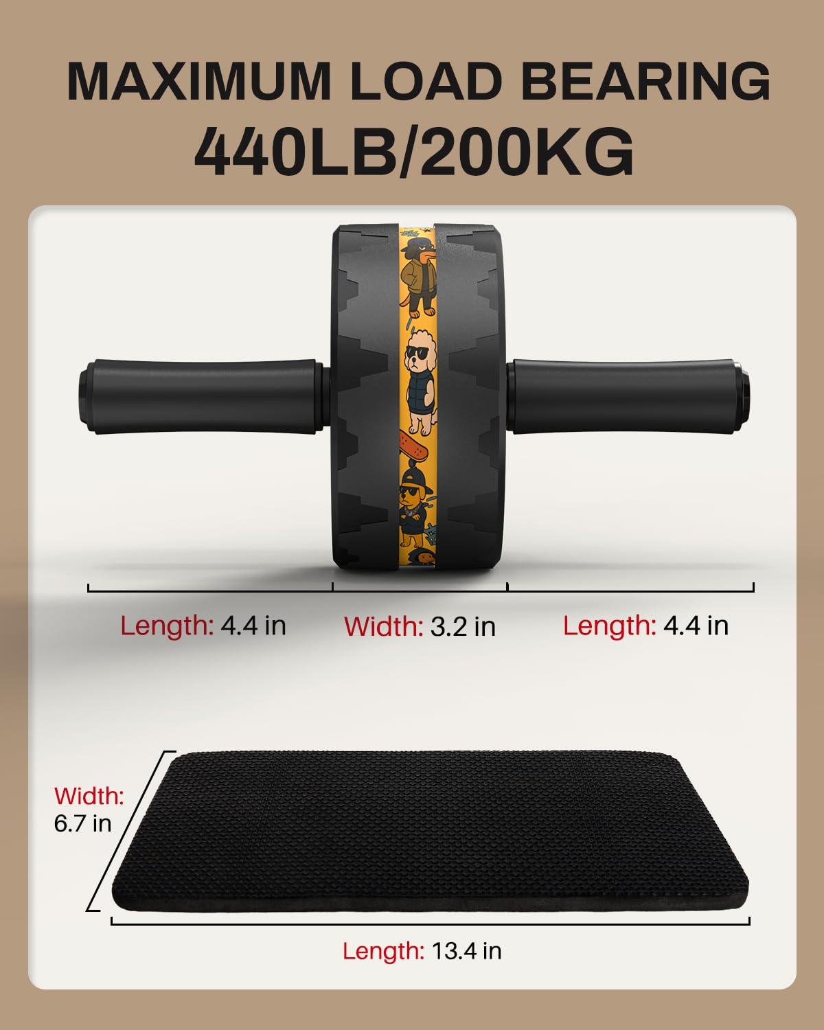 Vinsguir Ab Roller Wheel for Abdominal & Core Strength Training