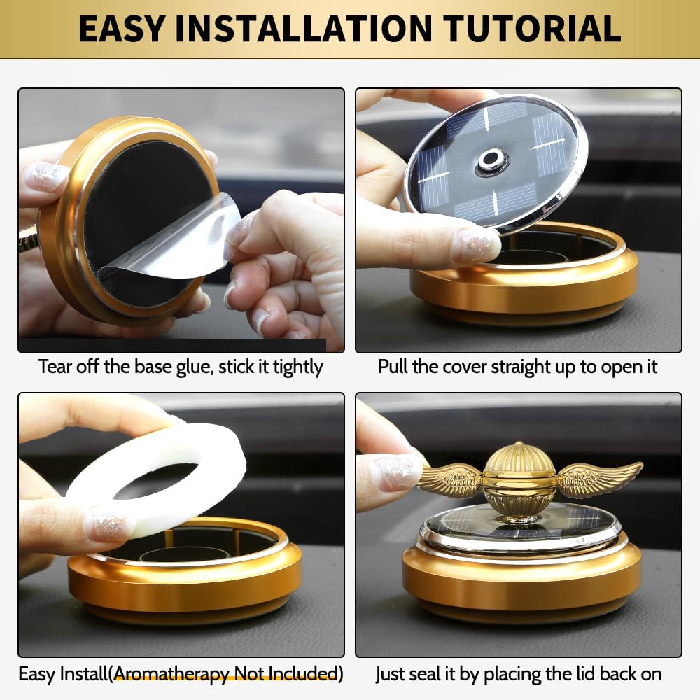 Golden Fidget Spinner Solar Energy Toy