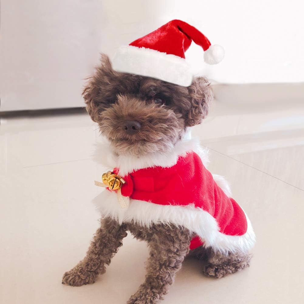 Pet Christmas Santa Costume – Hat & Cloak