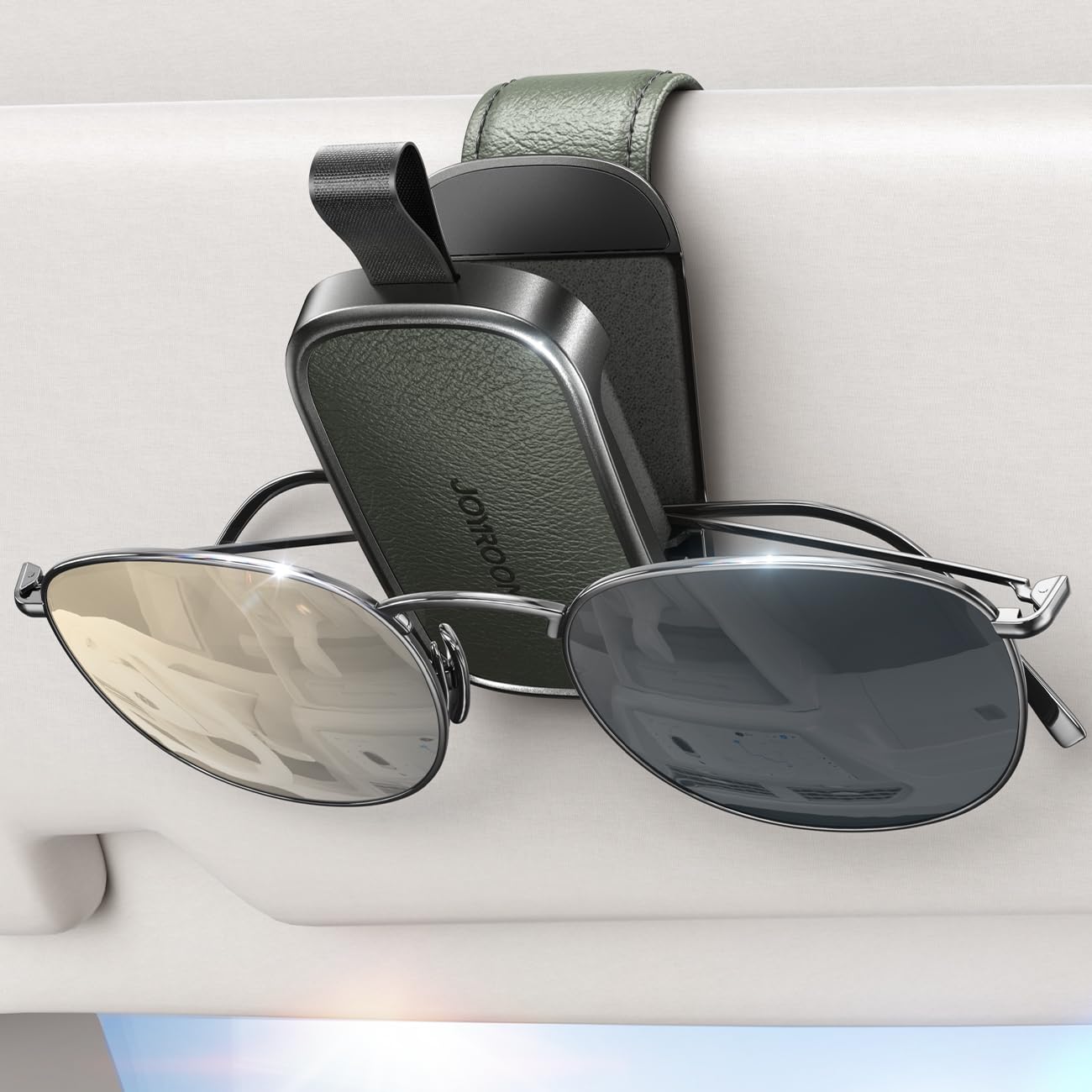 JOYROOM Universal Fits Leather Eyeglasses Clip Compatible with All Glasses