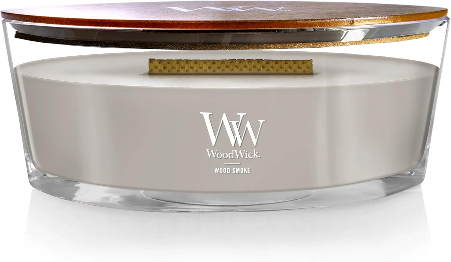 WoodWick Medium Hourglass Candle Fireside Scent Premium Soy  9.7oz