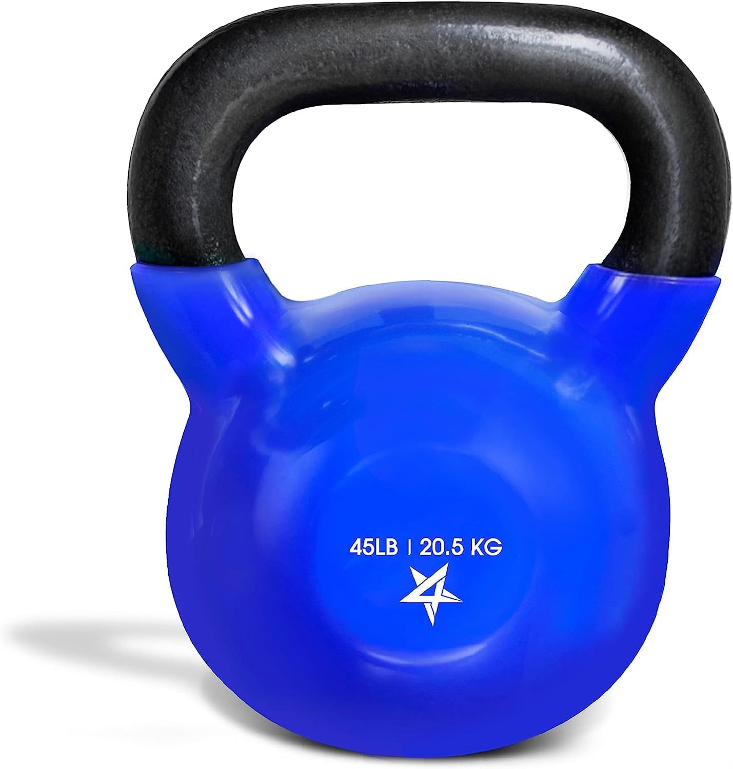Yes4All Kettlebell, 5-100 LB Vinyl Coated Cast Iron Strength Training Kettlebells