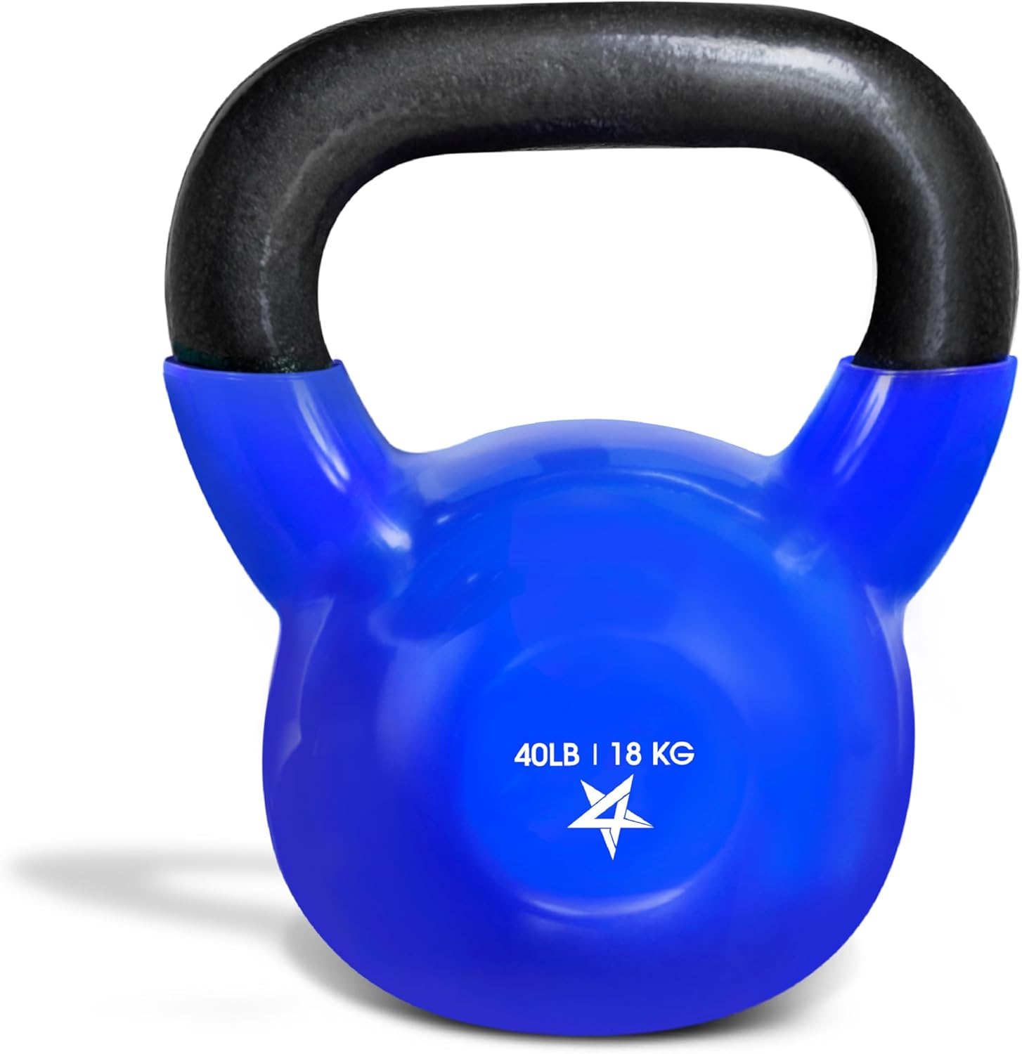 Yes4All Kettlebell, 5-100 LB Vinyl Coated Cast Iron Strength Training Kettlebells