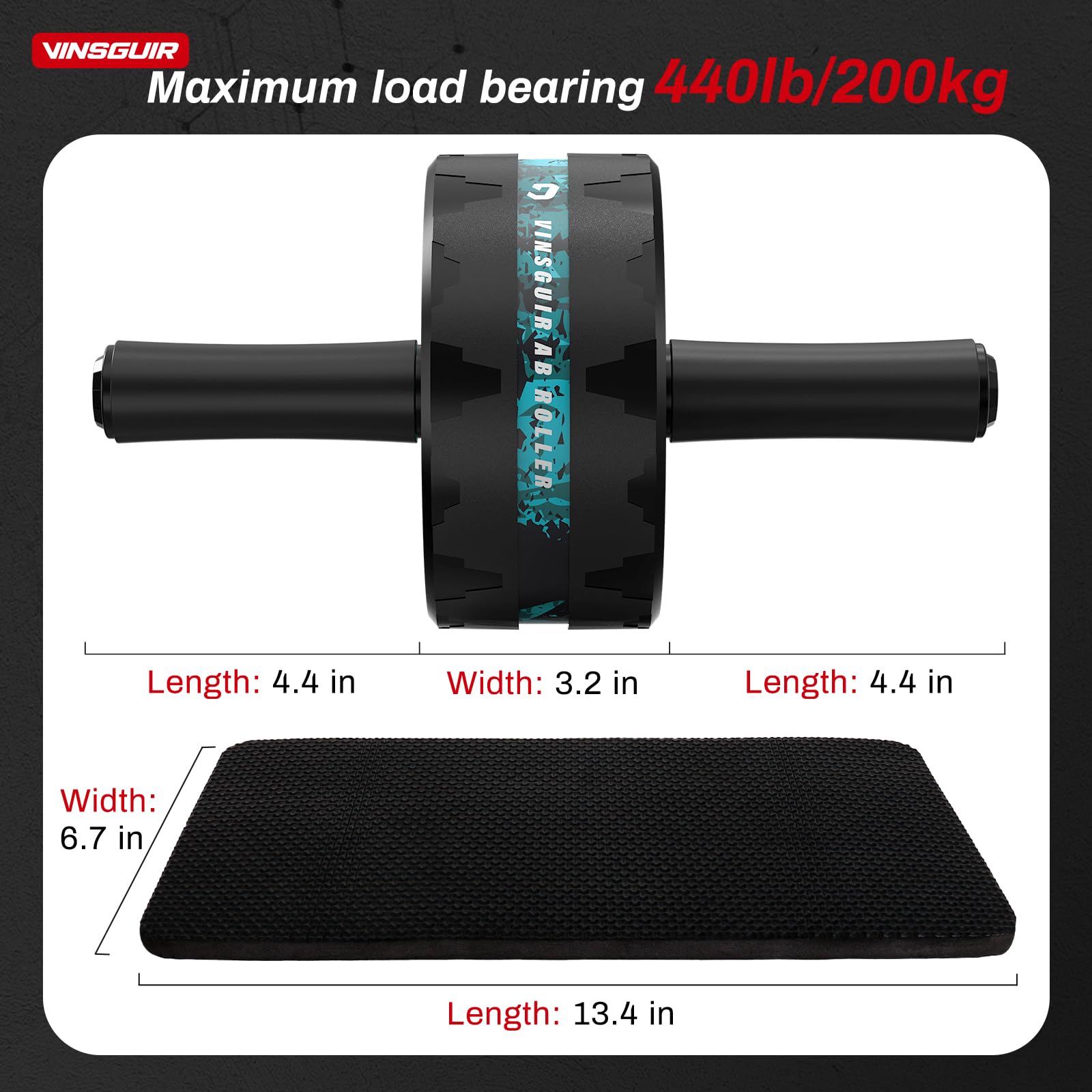 Vinsguir Ab Roller Wheel for Abdominal & Core Strength Training
