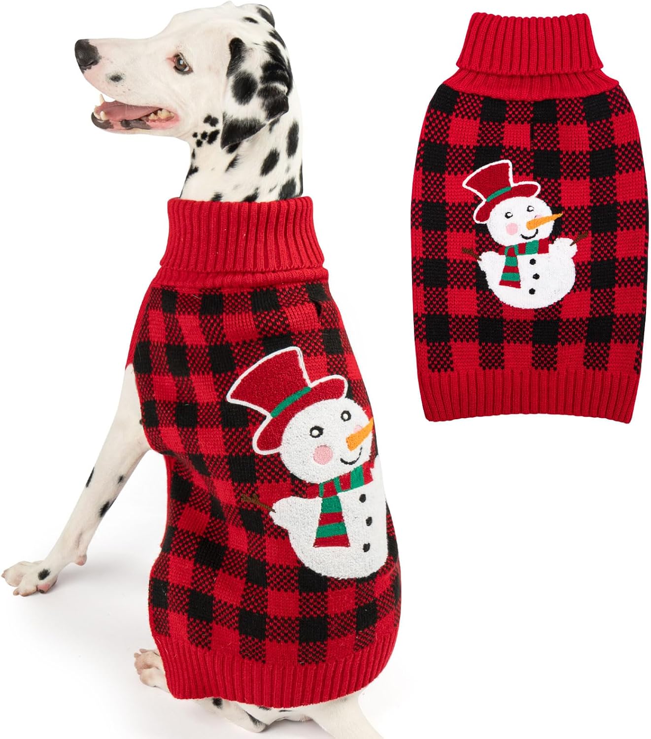 KYEESE Dog Christmas Sweater with Reindeer Pattern