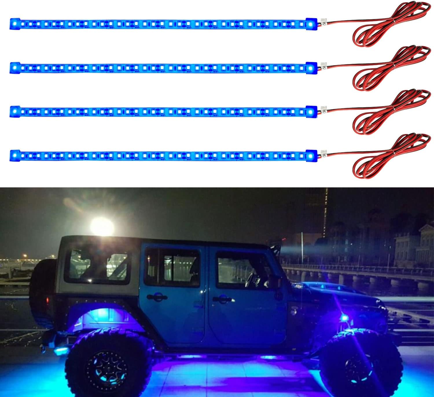 YM E-Bright LED Strip Light 30CM Waterproof for Car Motorcycles Decoration