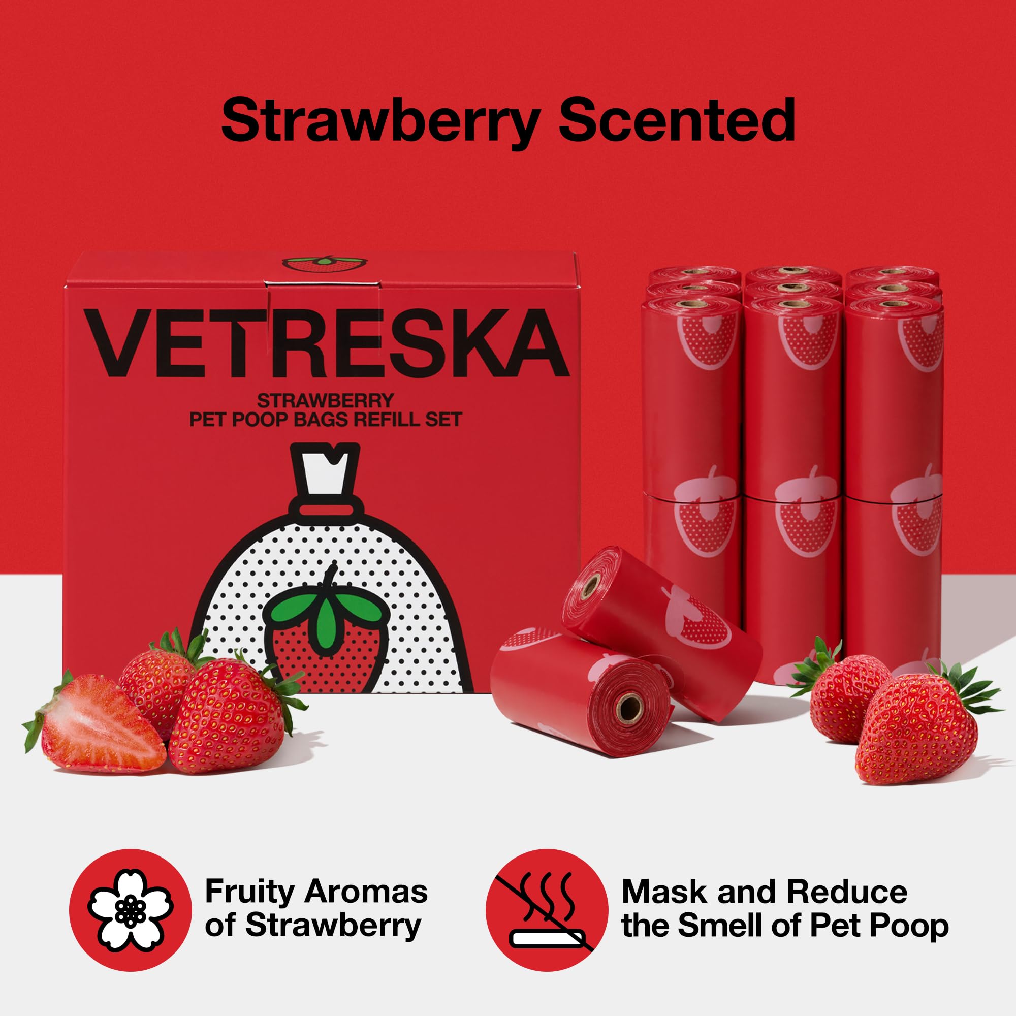 VETRESKA Dog Dispenser with Cherry Blossom Scented Poop Bags