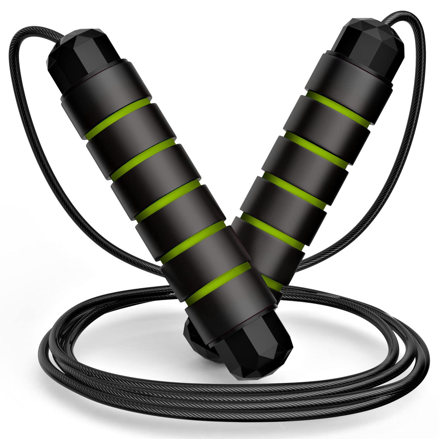 Tangle-Free Rapid Speed Jumping Rope Cable with Ball Bearings