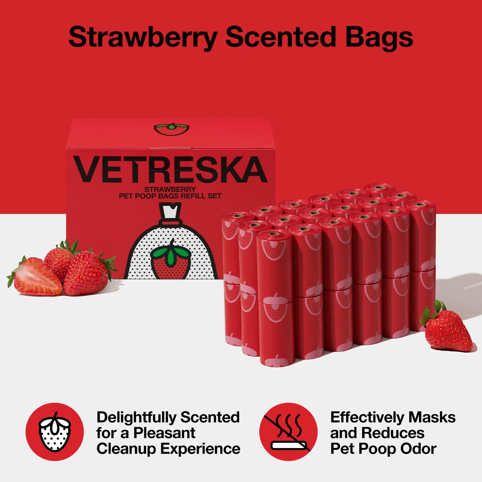 VETRESKA Dog Dispenser with Cherry Blossom Scented Poop Bags