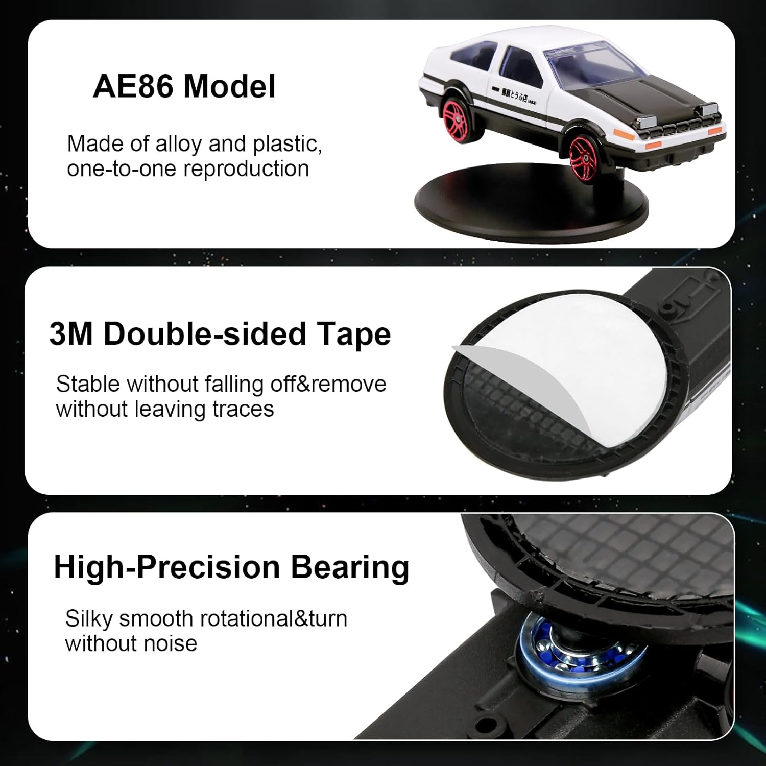 Alloy Drifting Spin AE86 Model Mini Car Interior Dash Decoration