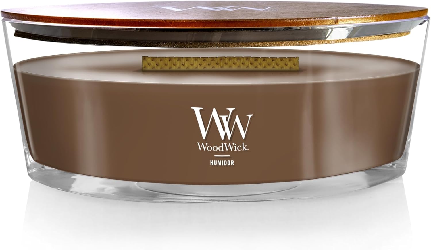 WoodWick Medium Hourglass Candle Fireside Scent Premium Soy  9.7oz
