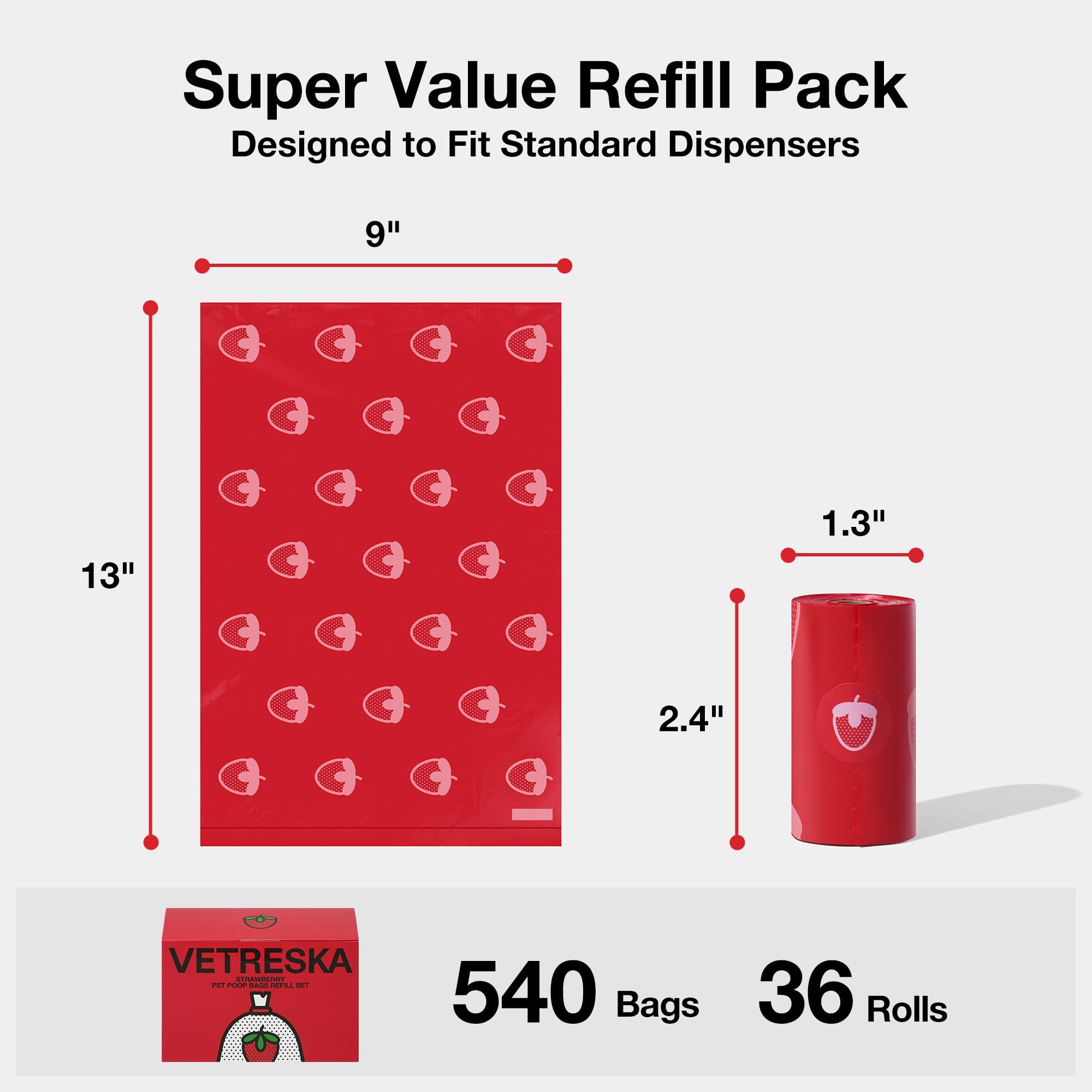 VETRESKA Dog Dispenser with Cherry Blossom Scented Poop Bags