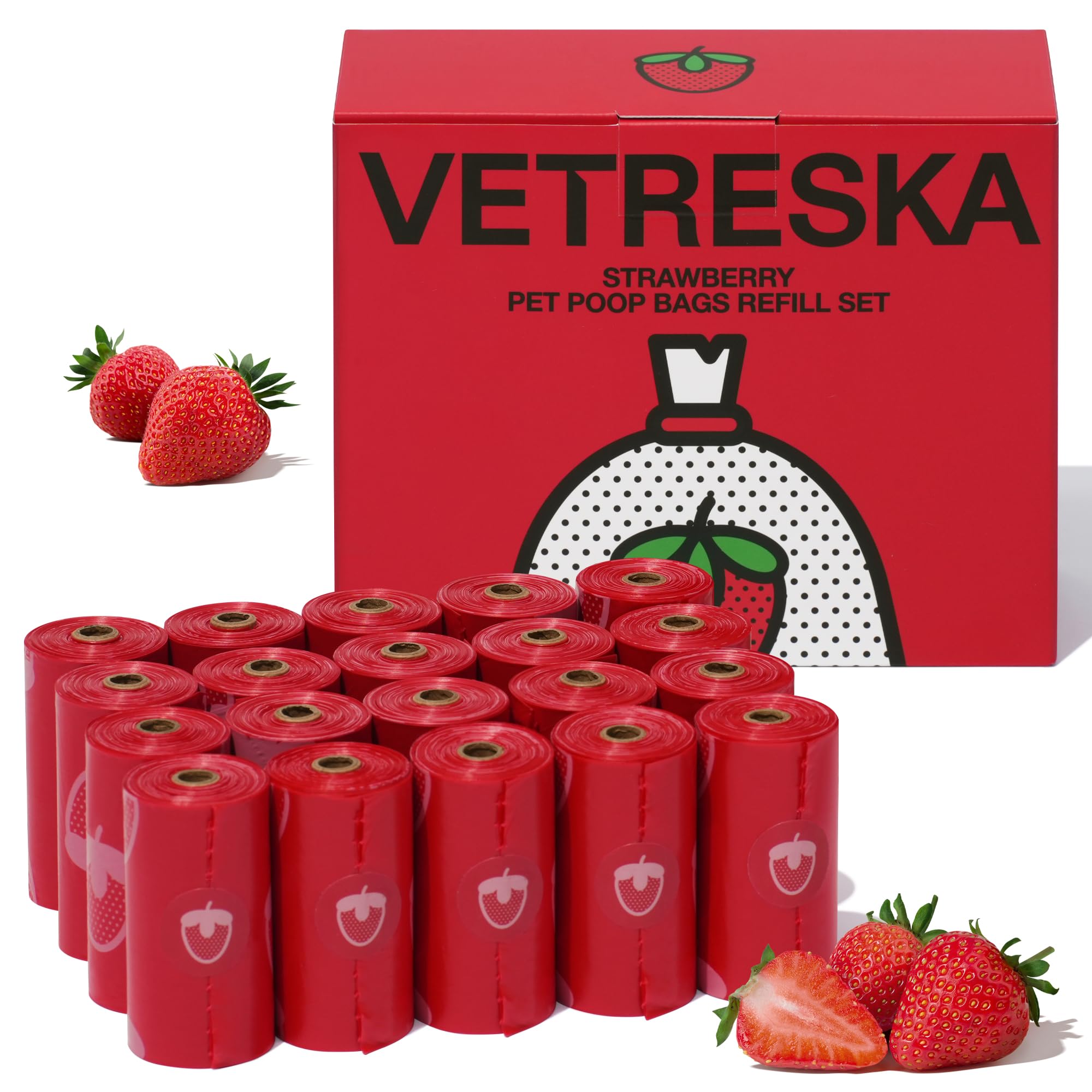 VETRESKA Dog Dispenser with Cherry Blossom Scented Poop Bags