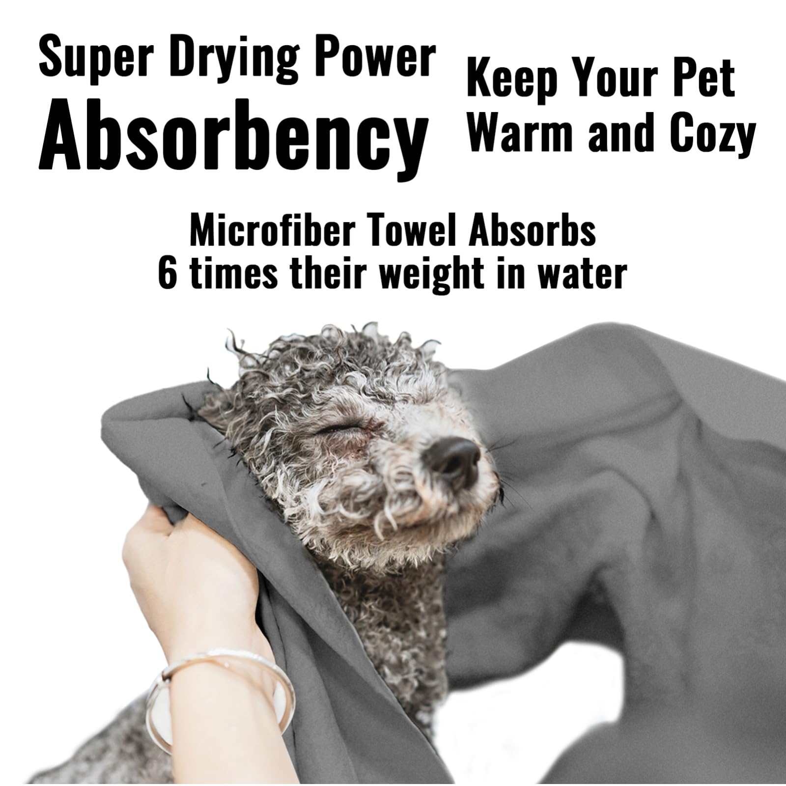 Puomue Microfiber Dog Towels for Drying Dogs