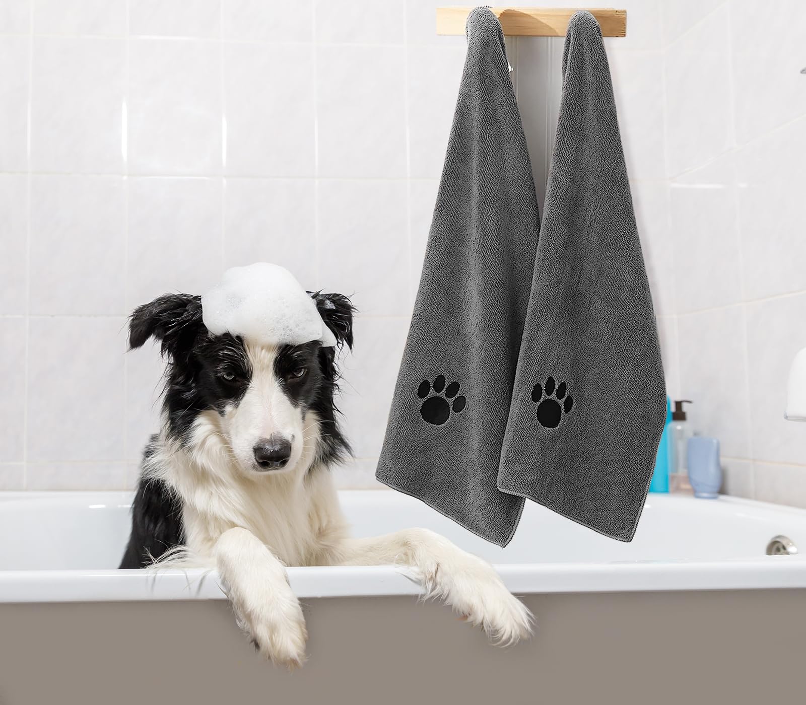 Puomue Microfiber Dog Towels for Drying Dogs