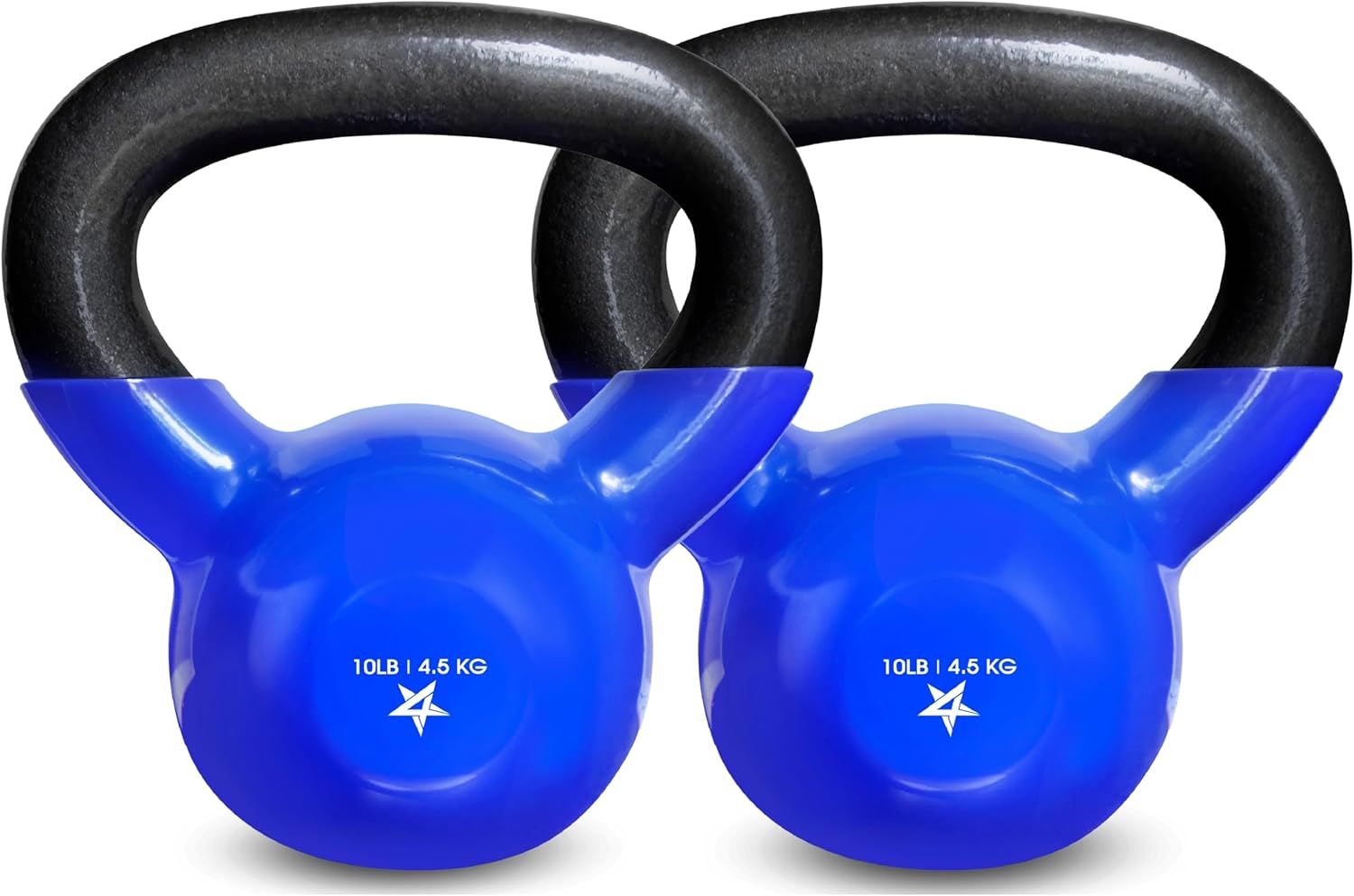 Yes4All Kettlebell, 5-100 LB Vinyl Coated Cast Iron Strength Training Kettlebells