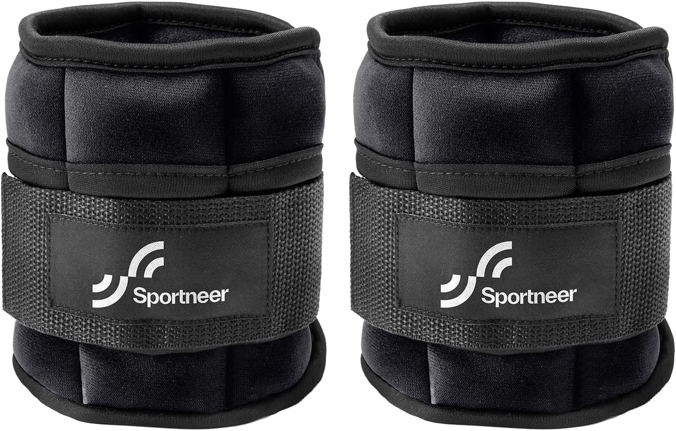 Sportneer Adjustable Ankle Weights 1 Pair 2 4 6 8 10 Lbs Leg Weight Straps