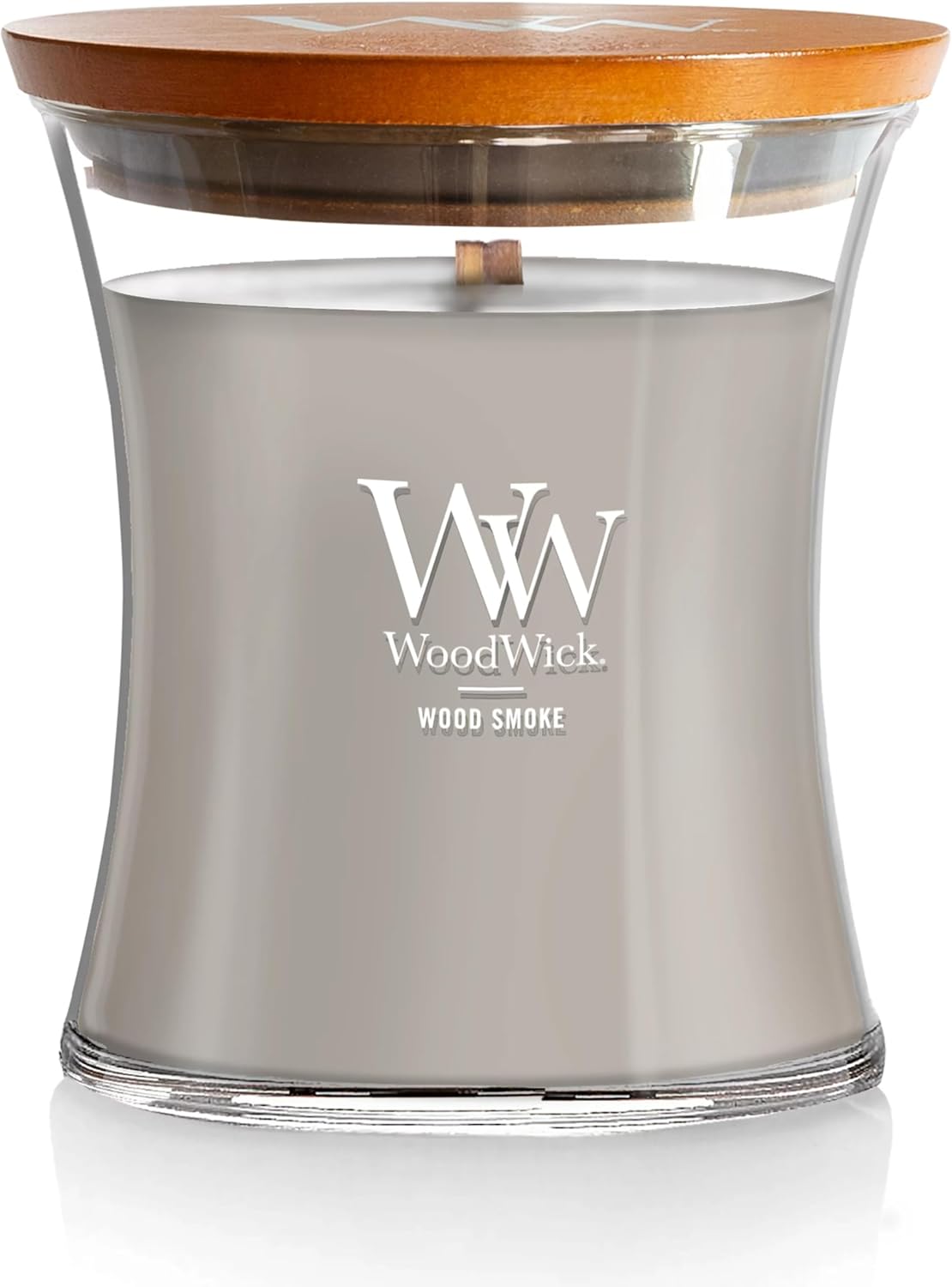 WoodWick Medium Hourglass Candle Fireside Scent Premium Soy  9.7oz