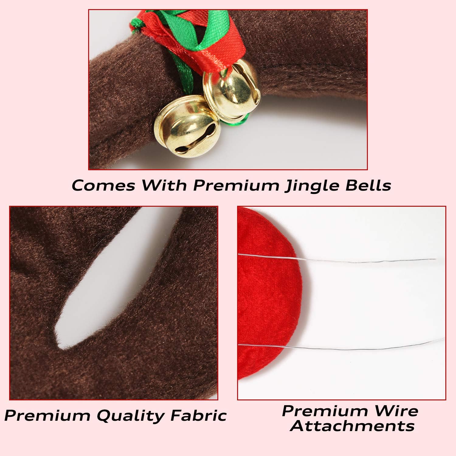 MOMONI Premium Reindeer Car Kit Antlers