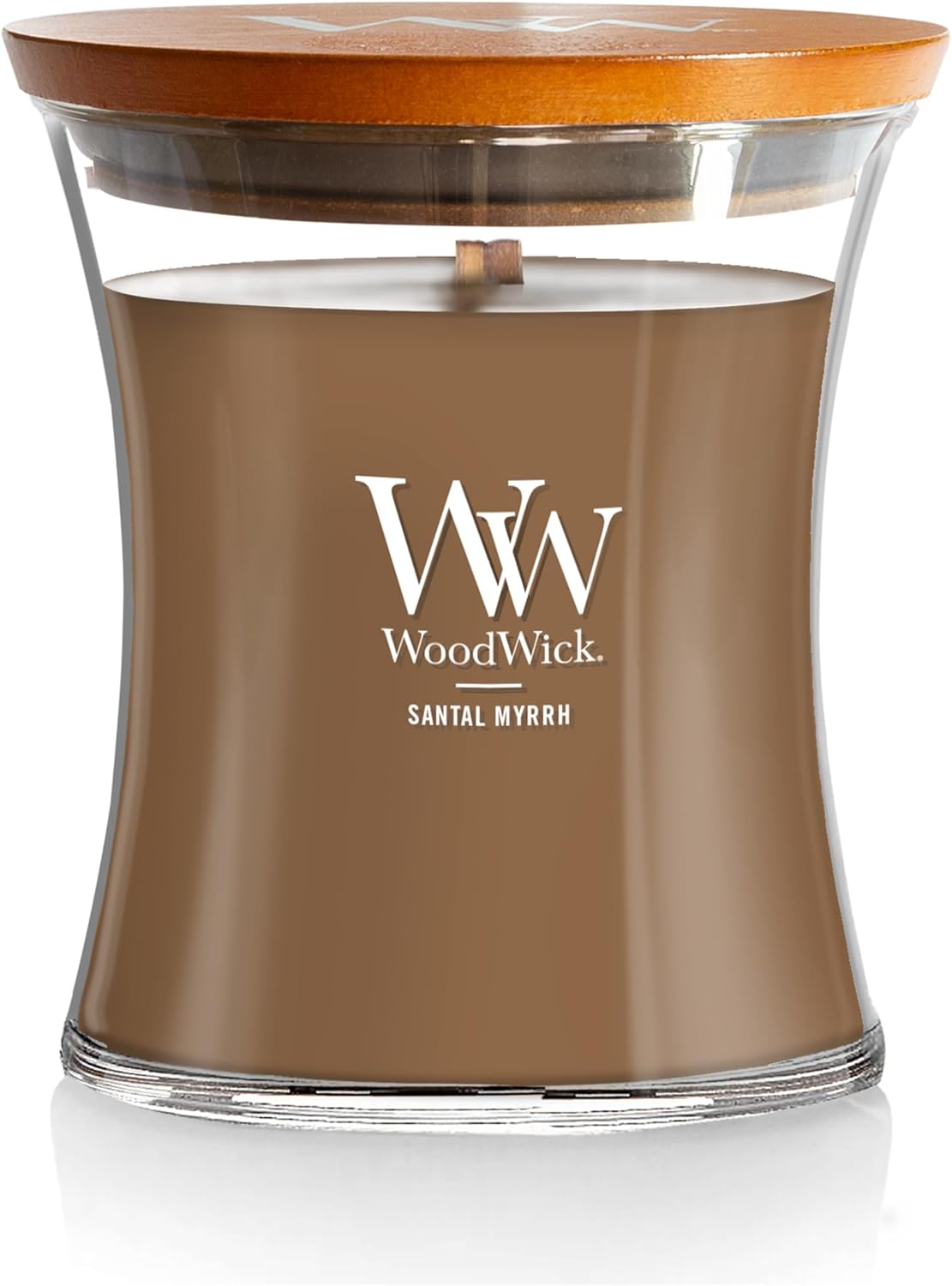 WoodWick Medium Hourglass Candle Fireside Scent Premium Soy  9.7oz