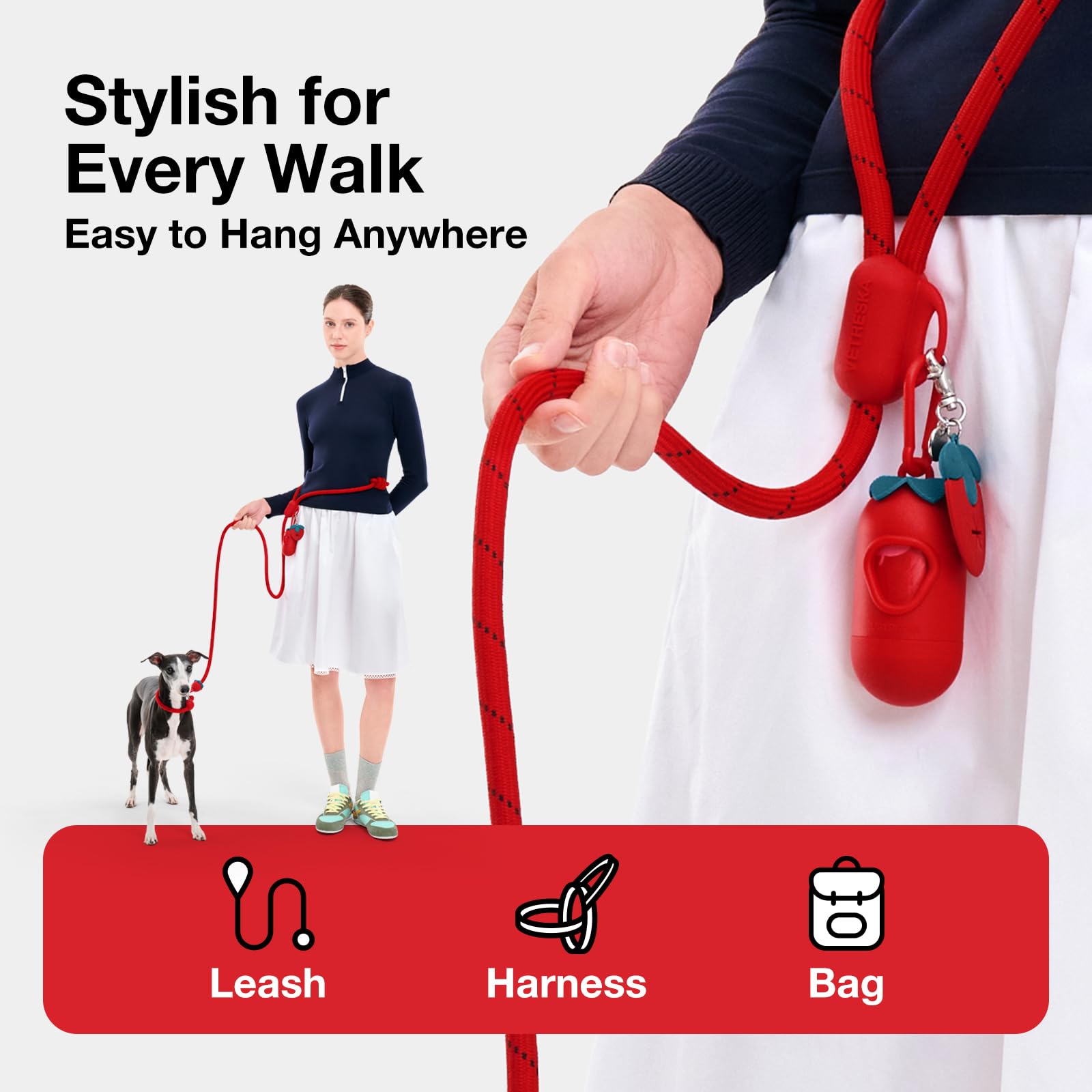 VETRESKA Dog Dispenser with Cherry Blossom Scented Poop Bags