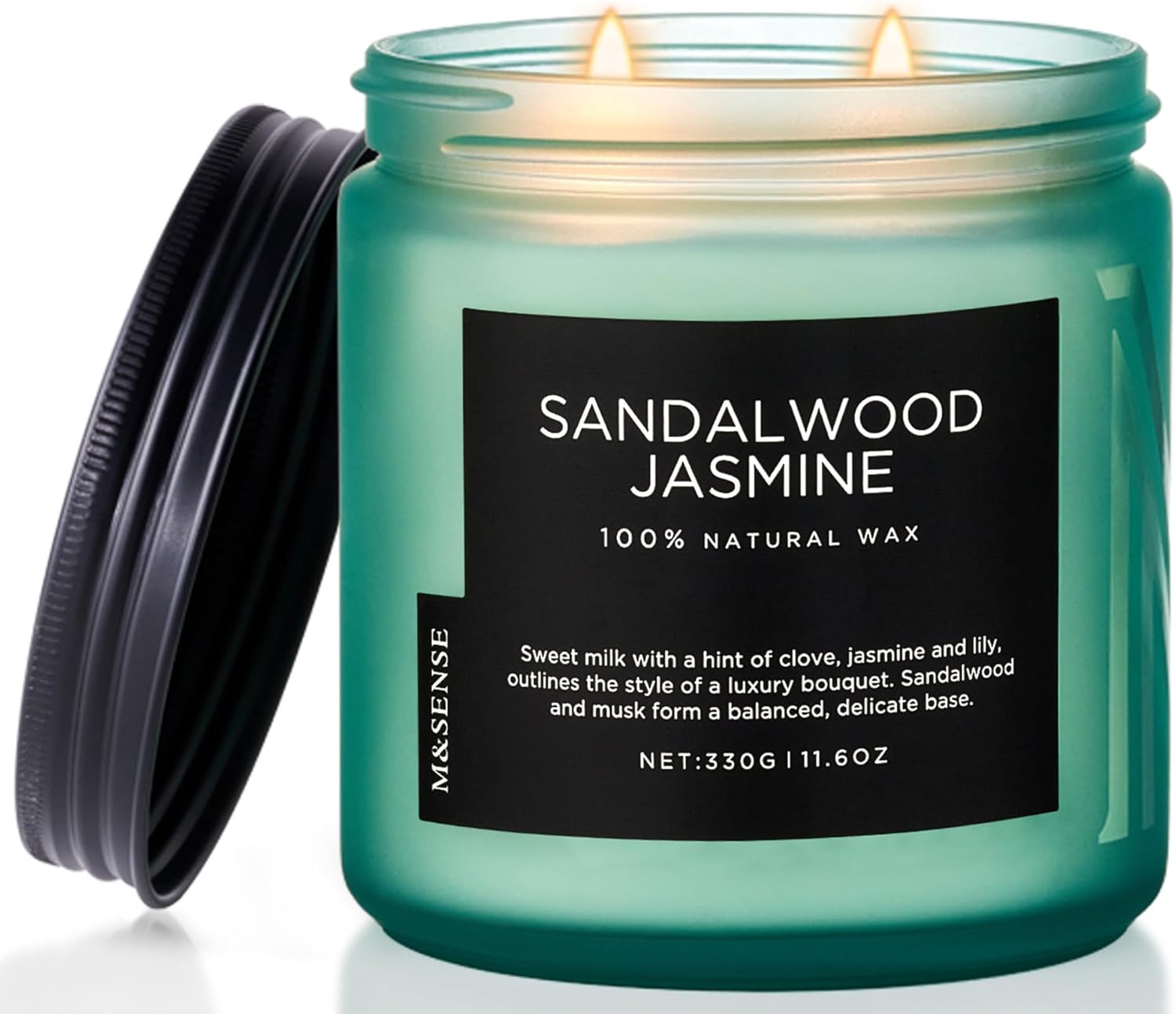 M&SENSE Sandalwood Rose Scented Candle - 11.6oz