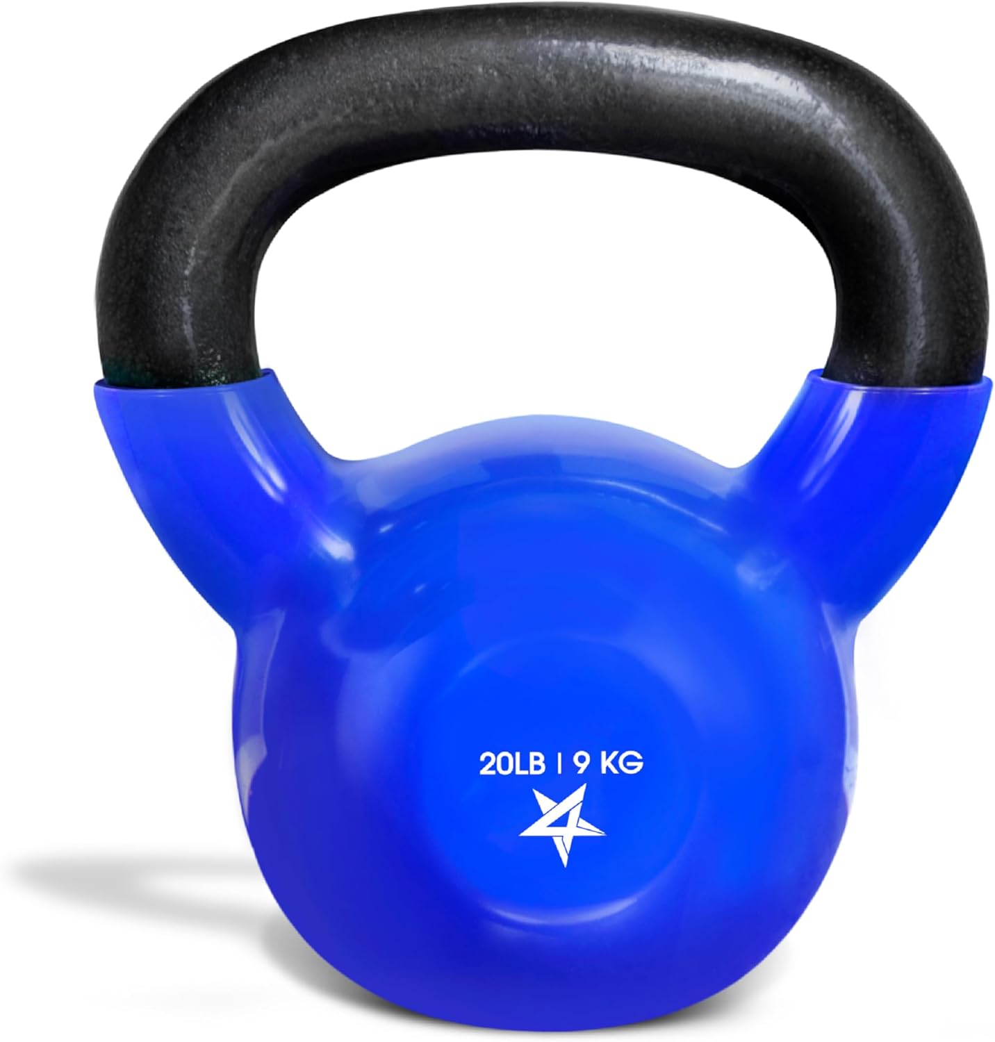 Yes4All Kettlebell, 5-100 LB Vinyl Coated Cast Iron Strength Training Kettlebells