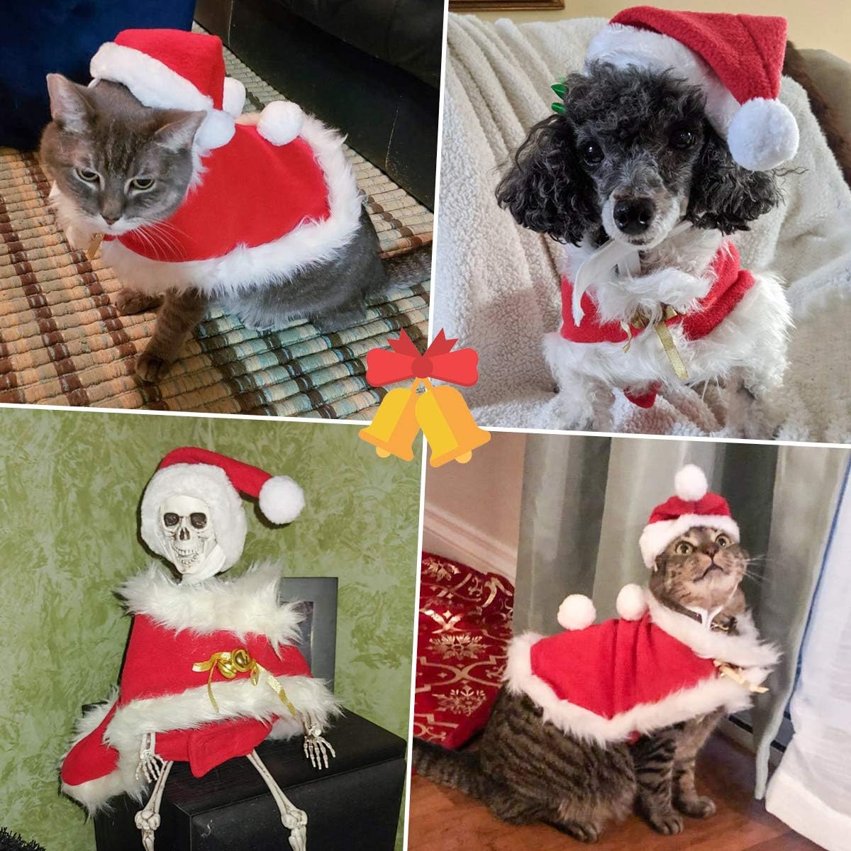 Pet Christmas Santa Costume – Hat & Cloak