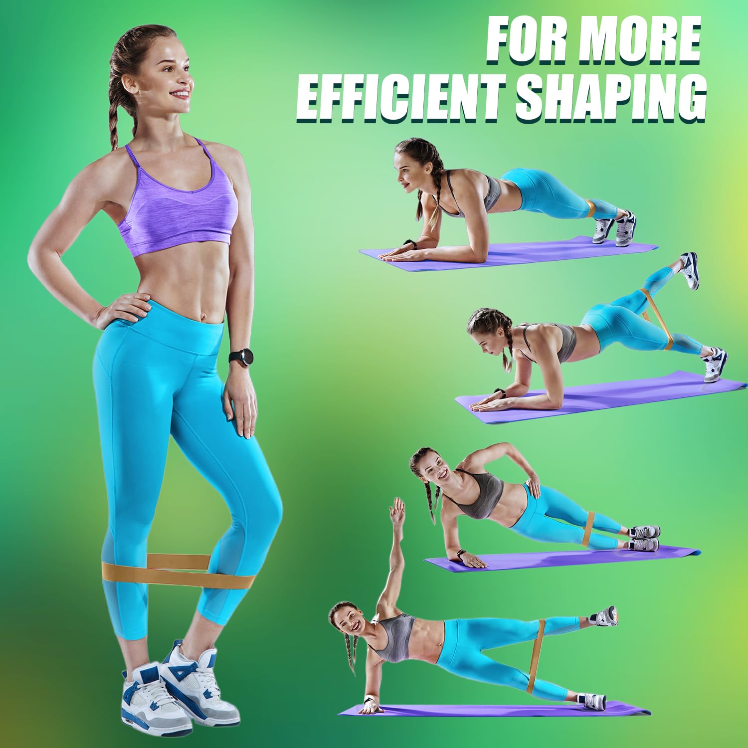 WHATAFIT Resistance Bands with Handles for Men and Women Fitness