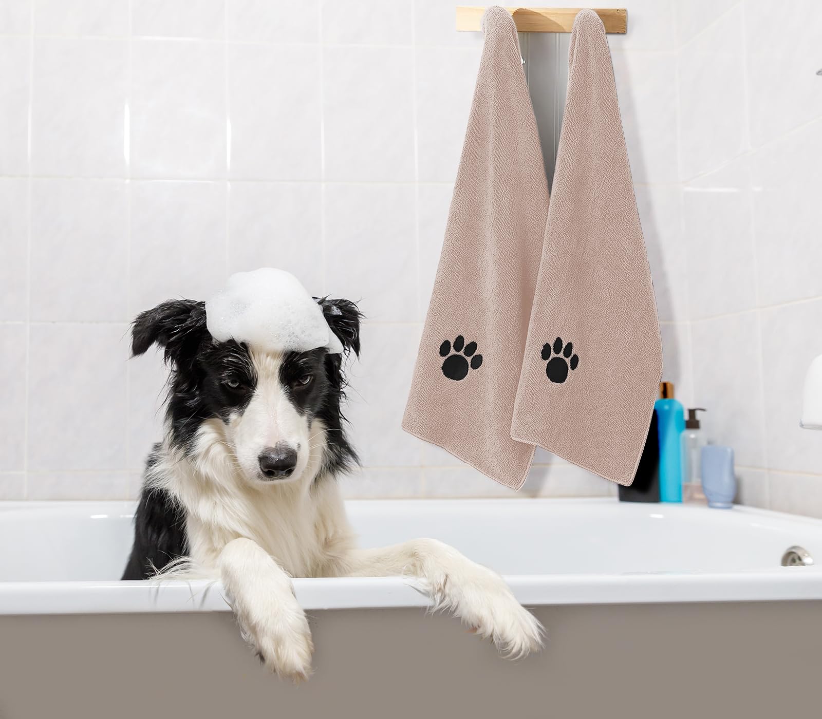 Puomue Microfiber Dog Towels for Drying Dogs