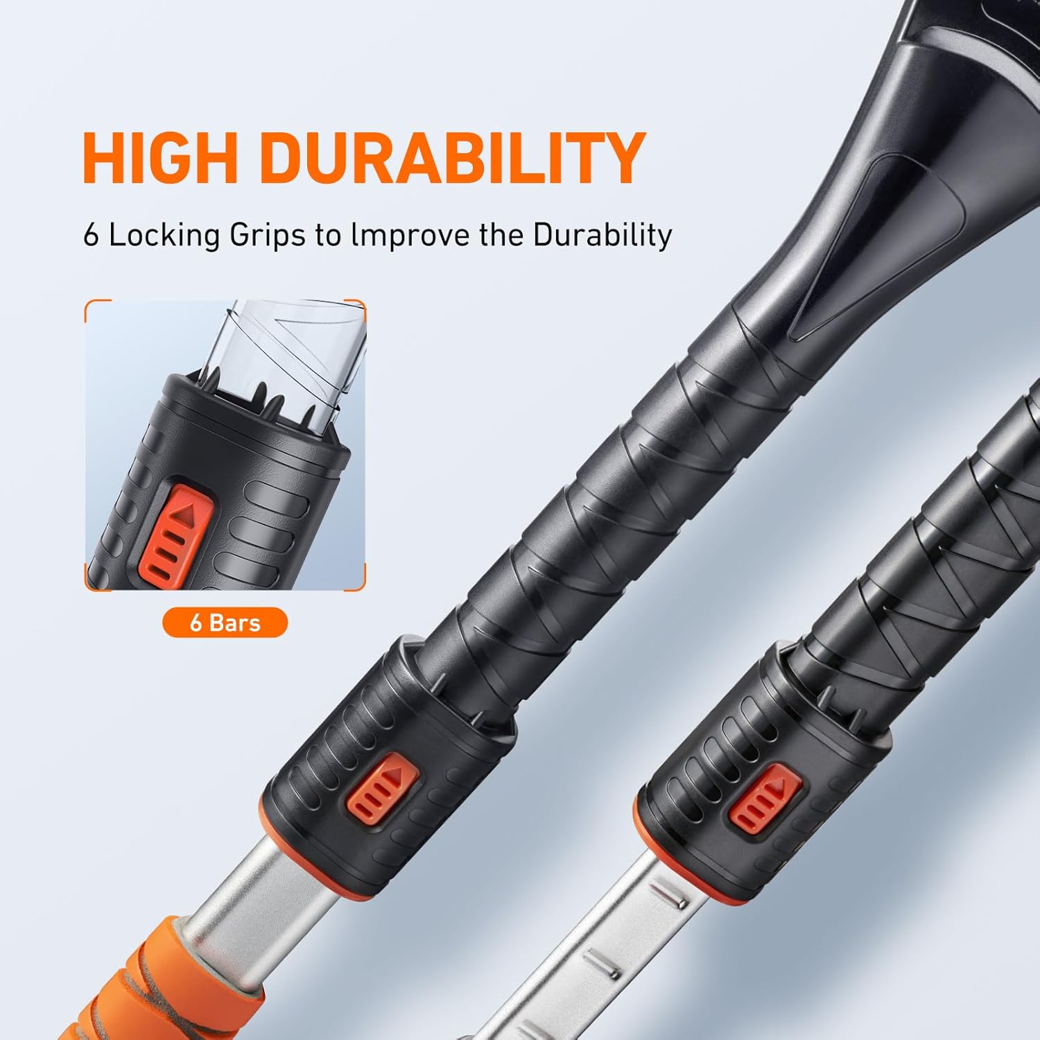 AstroAI  Ice Scrapers for Car Windshieldand Extendable Snow Brush with Foam Grip