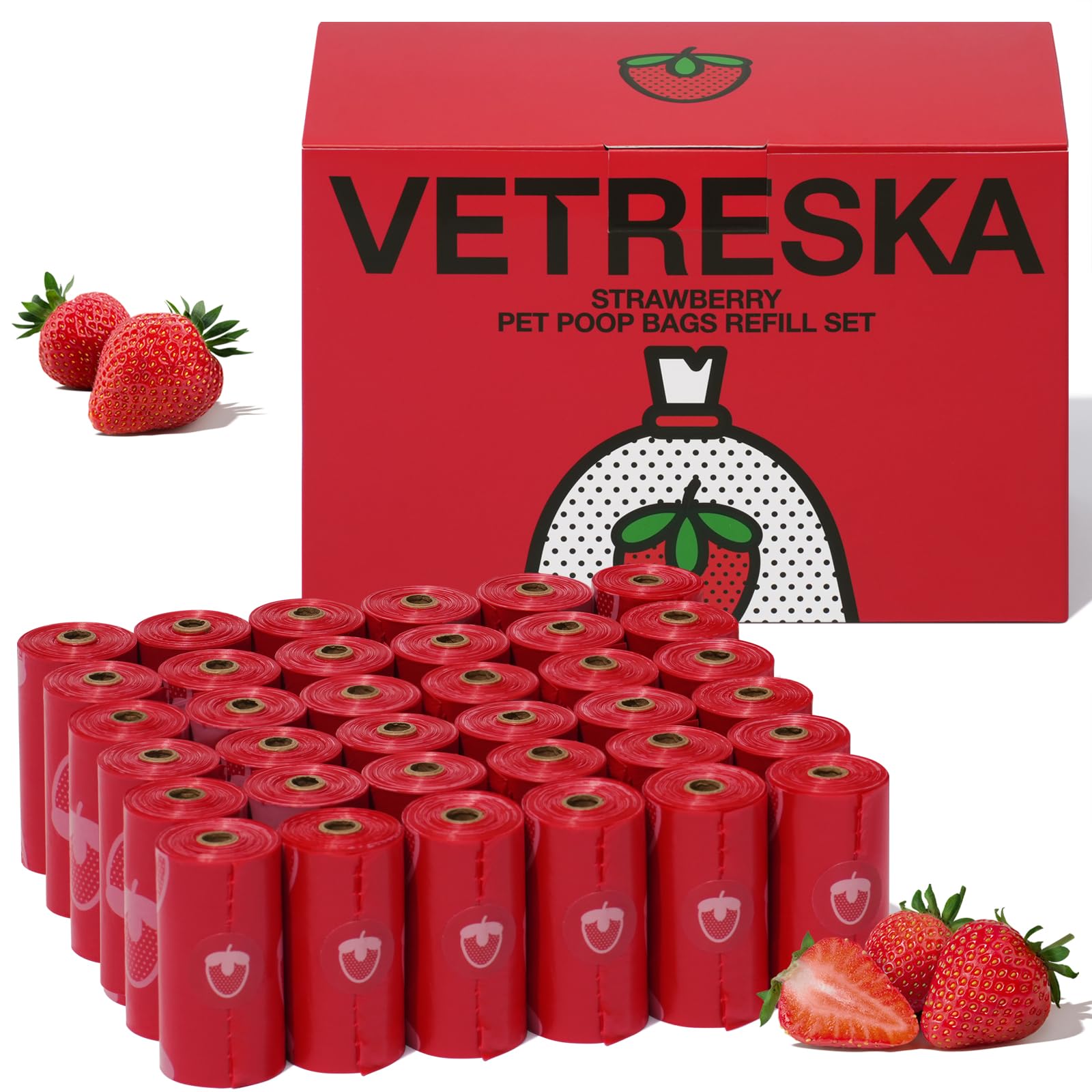 VETRESKA Dog Dispenser with Cherry Blossom Scented Poop Bags