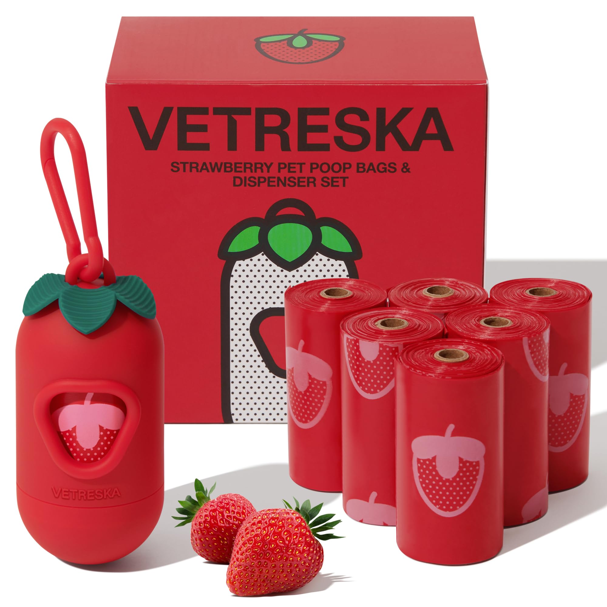 VETRESKA Dog Dispenser with Cherry Blossom Scented Poop Bags