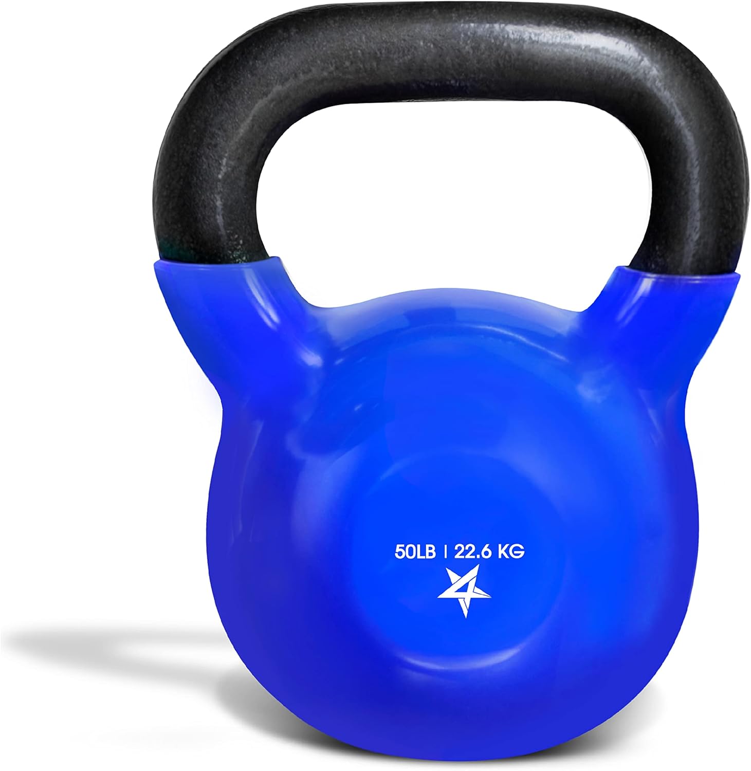 Yes4All Kettlebell, 5-100 LB Vinyl Coated Cast Iron Strength Training Kettlebells