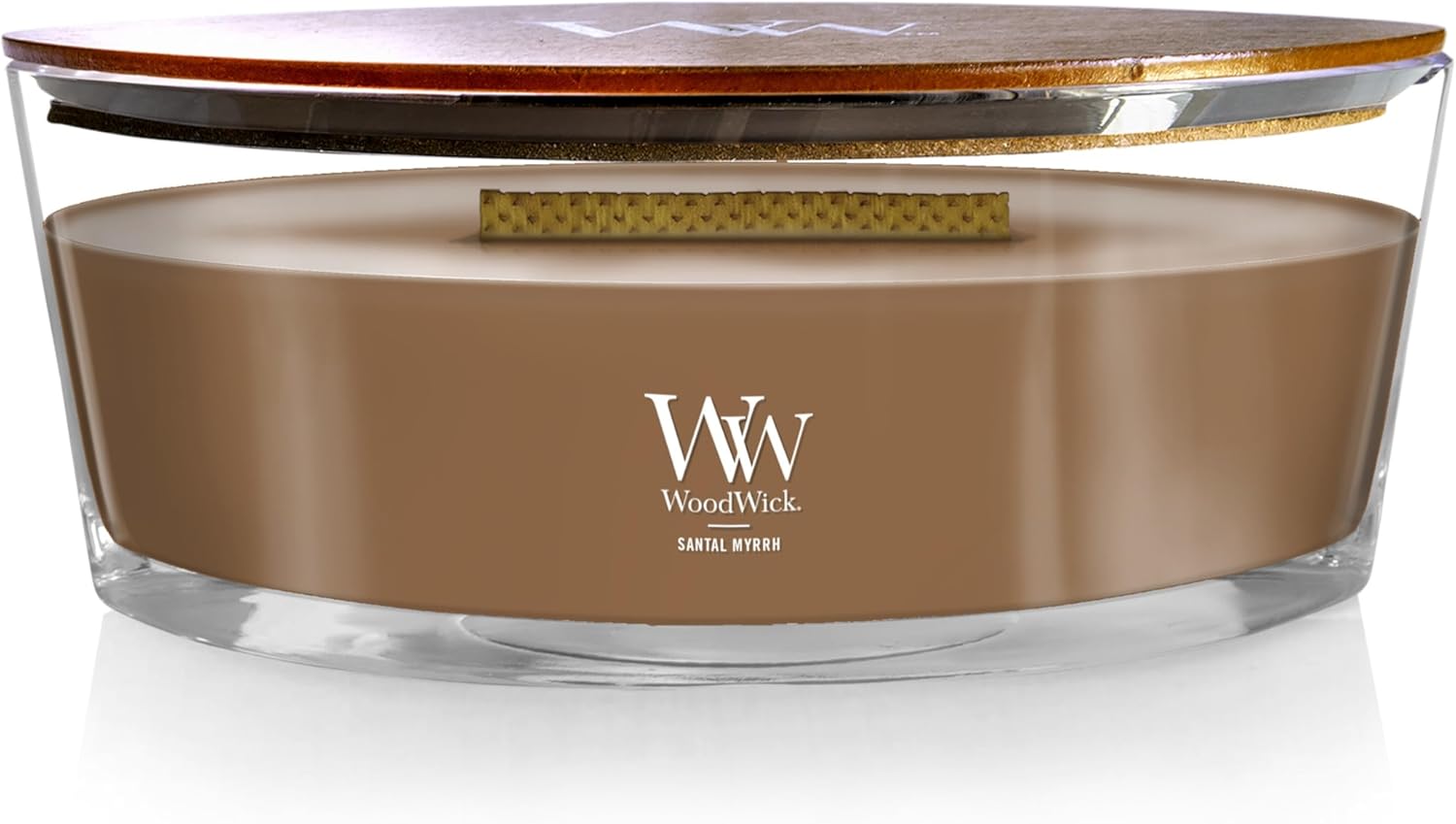 WoodWick Medium Hourglass Candle Fireside Scent Premium Soy  9.7oz
