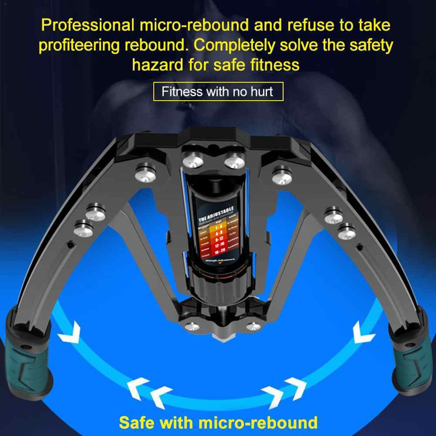 EAST MOUNT Twister Arm Exerciser - Adjustable 22-440lbs Hydraulic Power