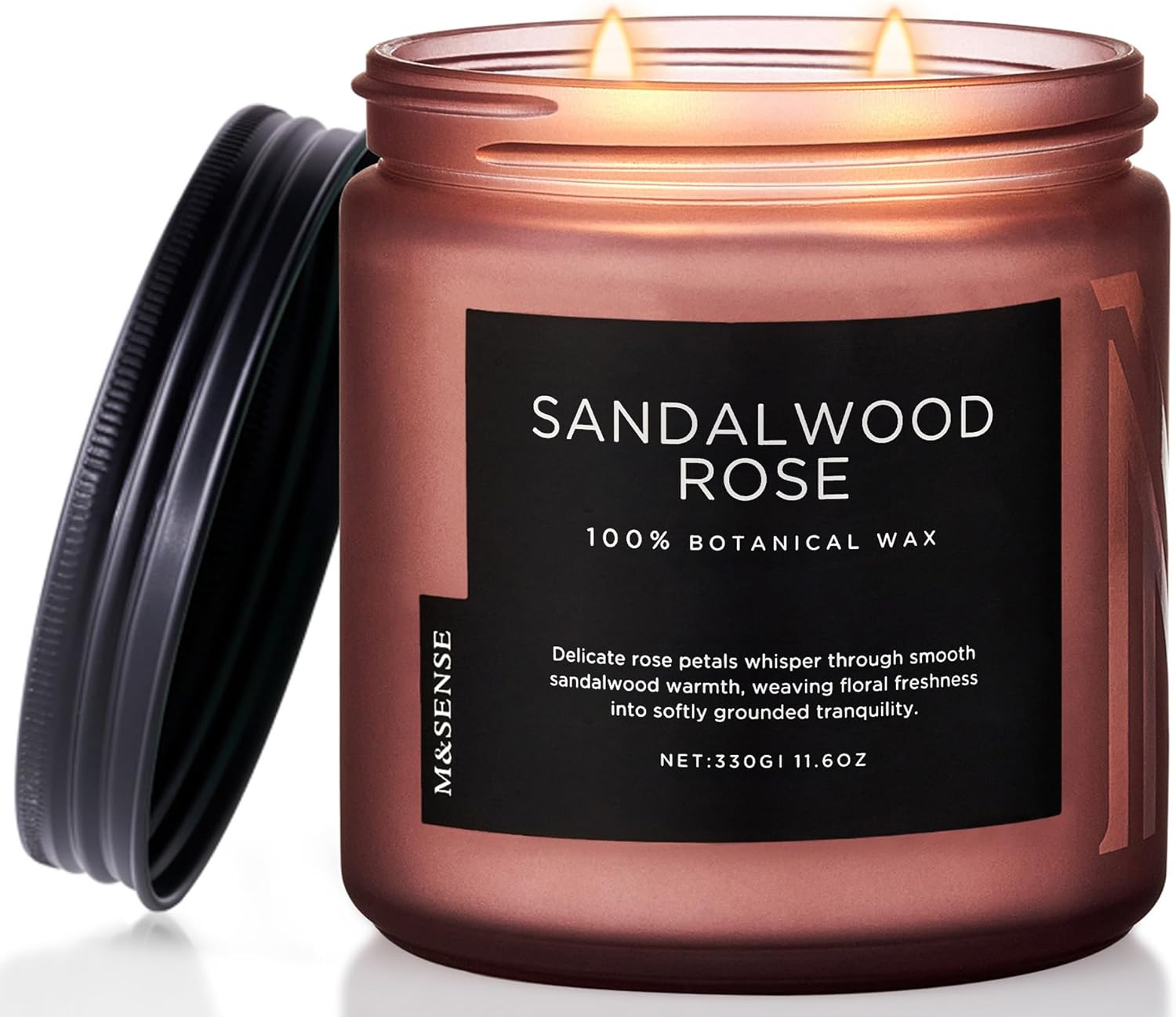 M&SENSE Sandalwood Rose Scented Candle - 11.6oz